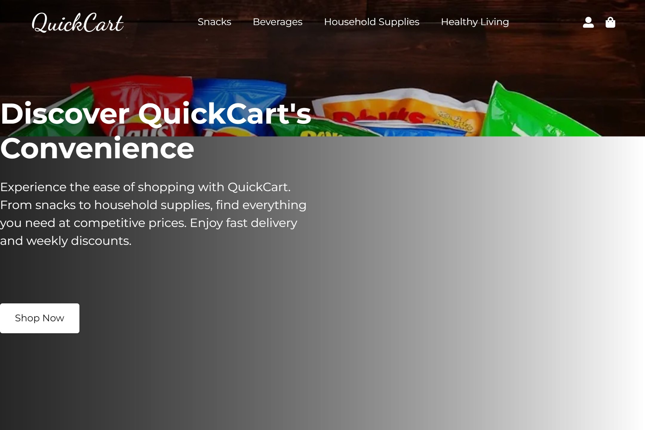 Convenience shop website template