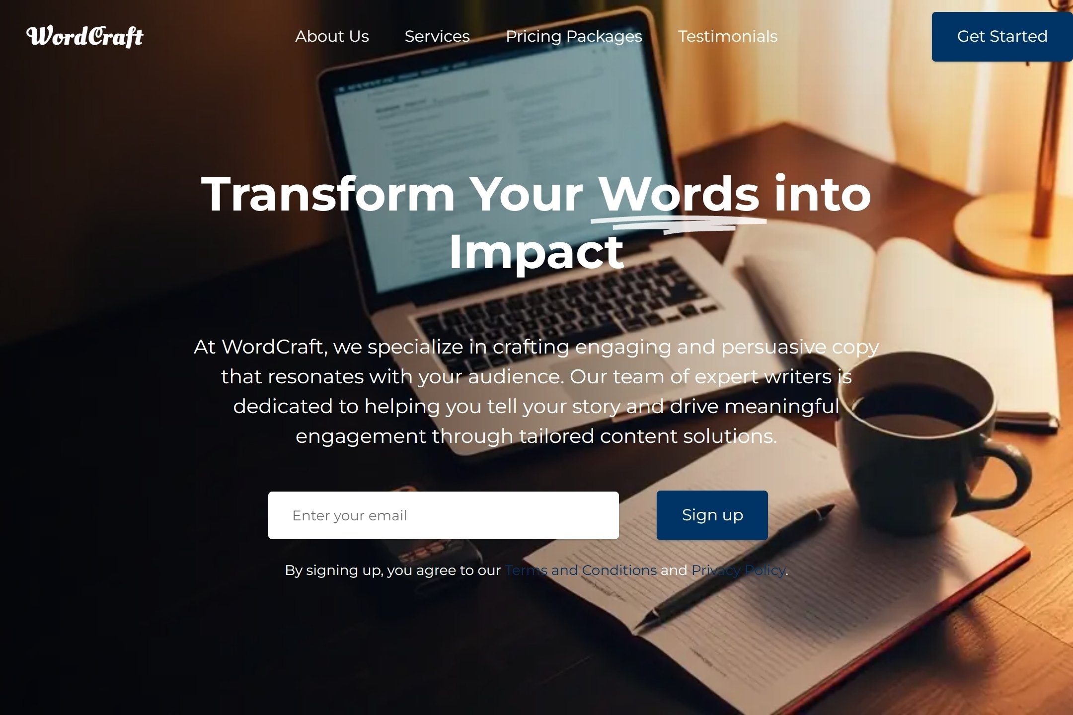 Copywriter website template