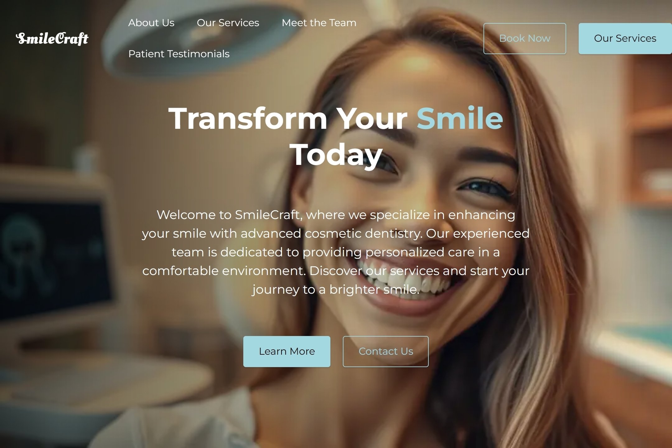 Cosmetic dentist website template