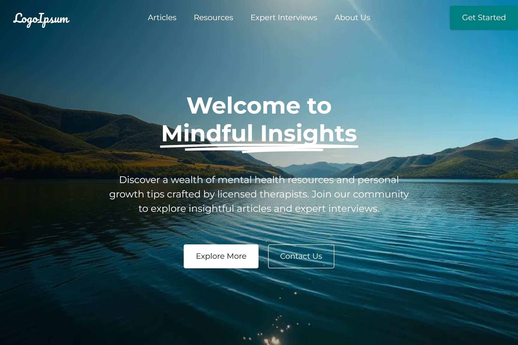 Counseling blog website template