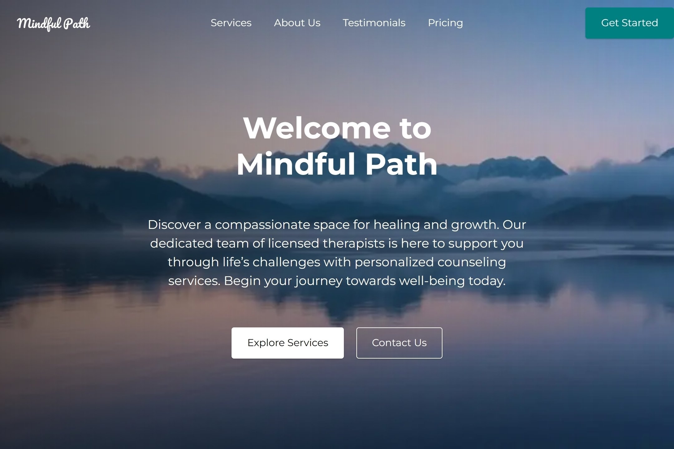 Counseling services website template