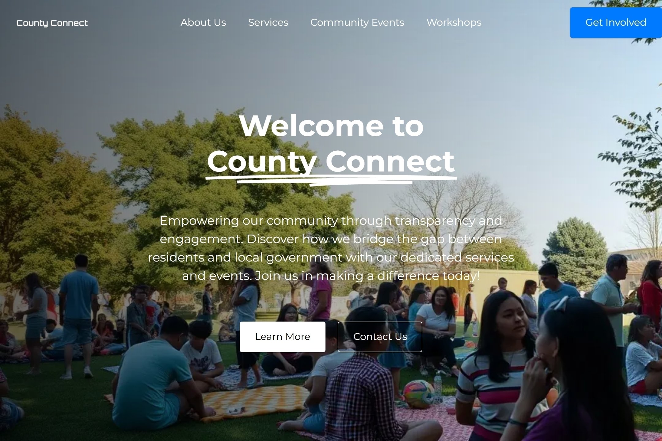 County website template