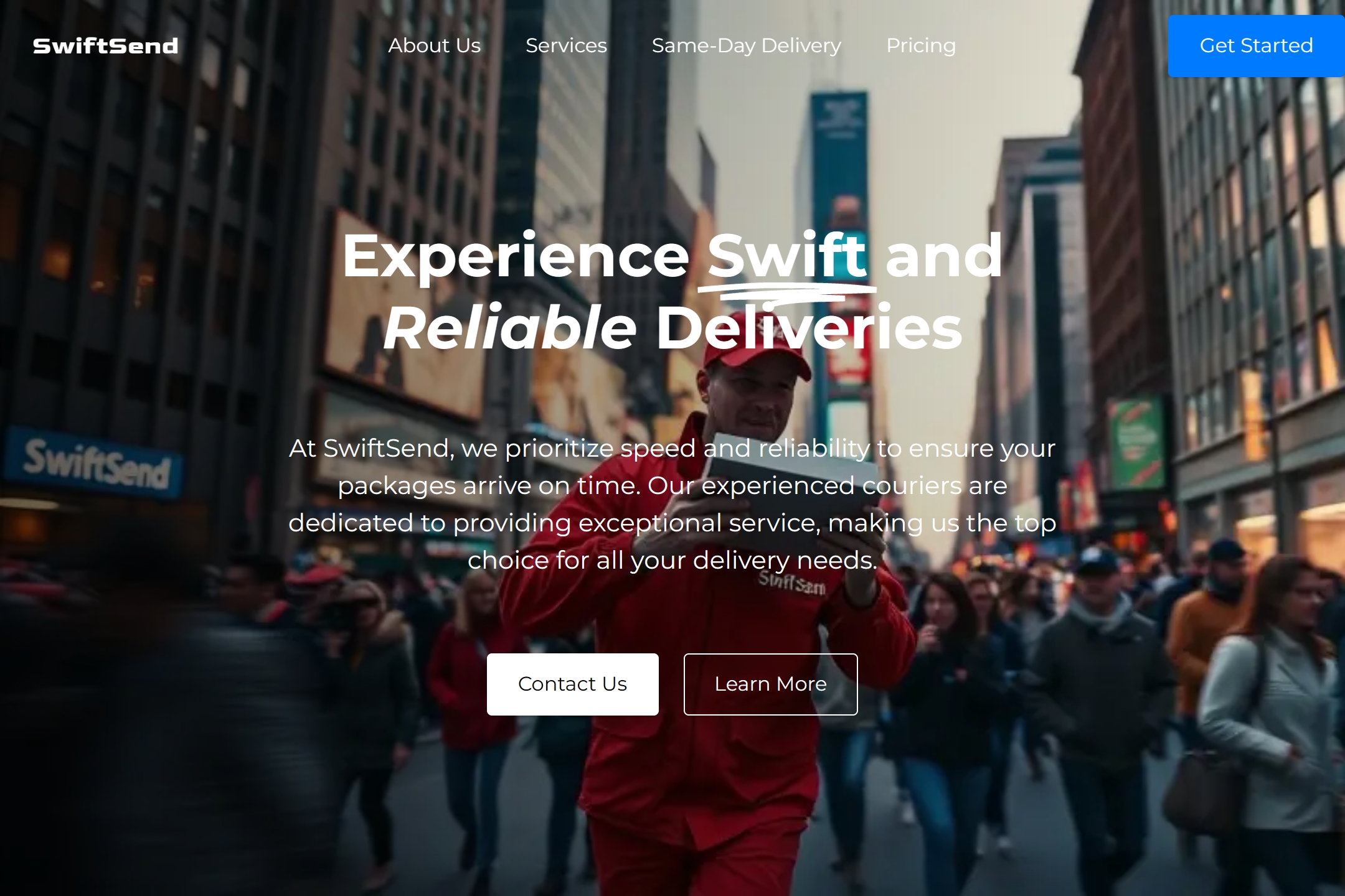 Courier website template