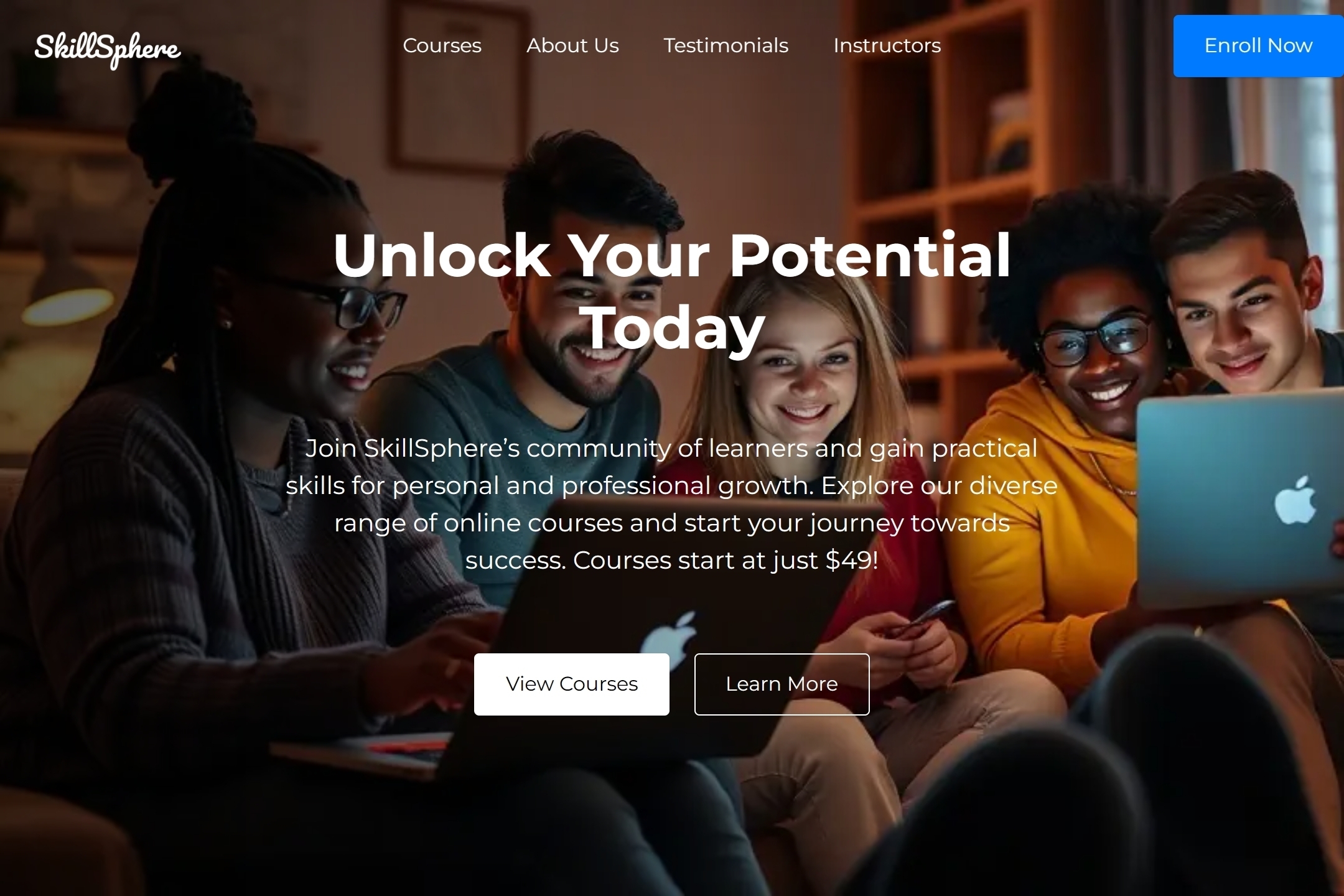 Course program website template