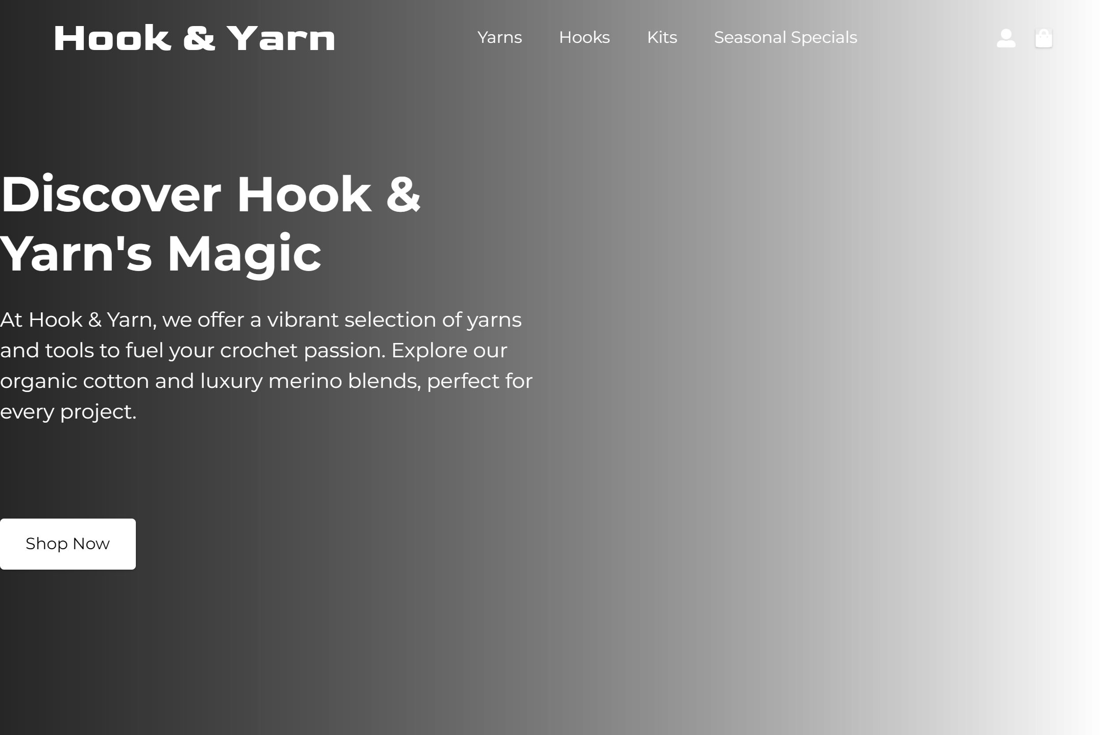 Crochet retailer website template