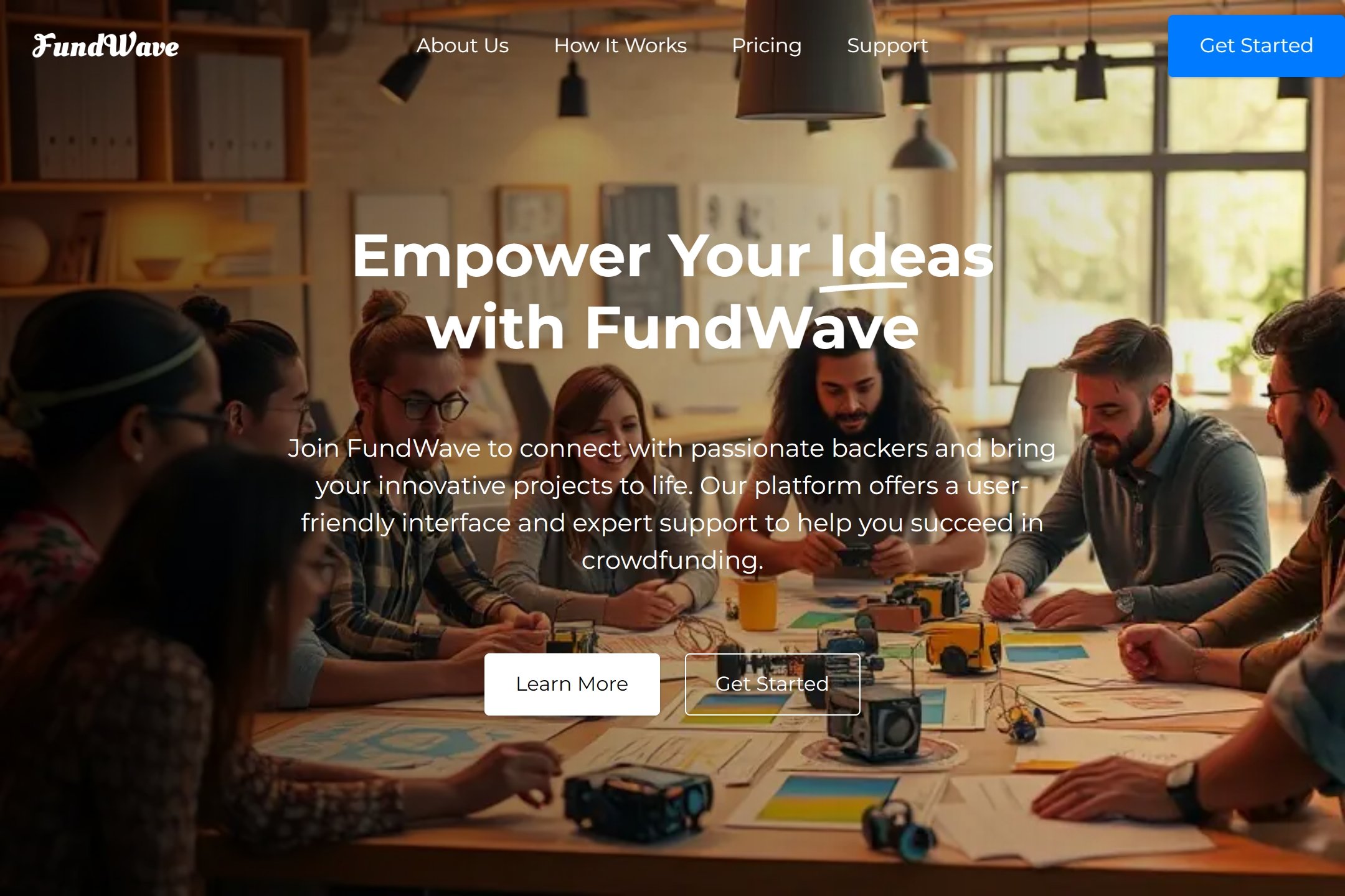 Crowdfunding website website template