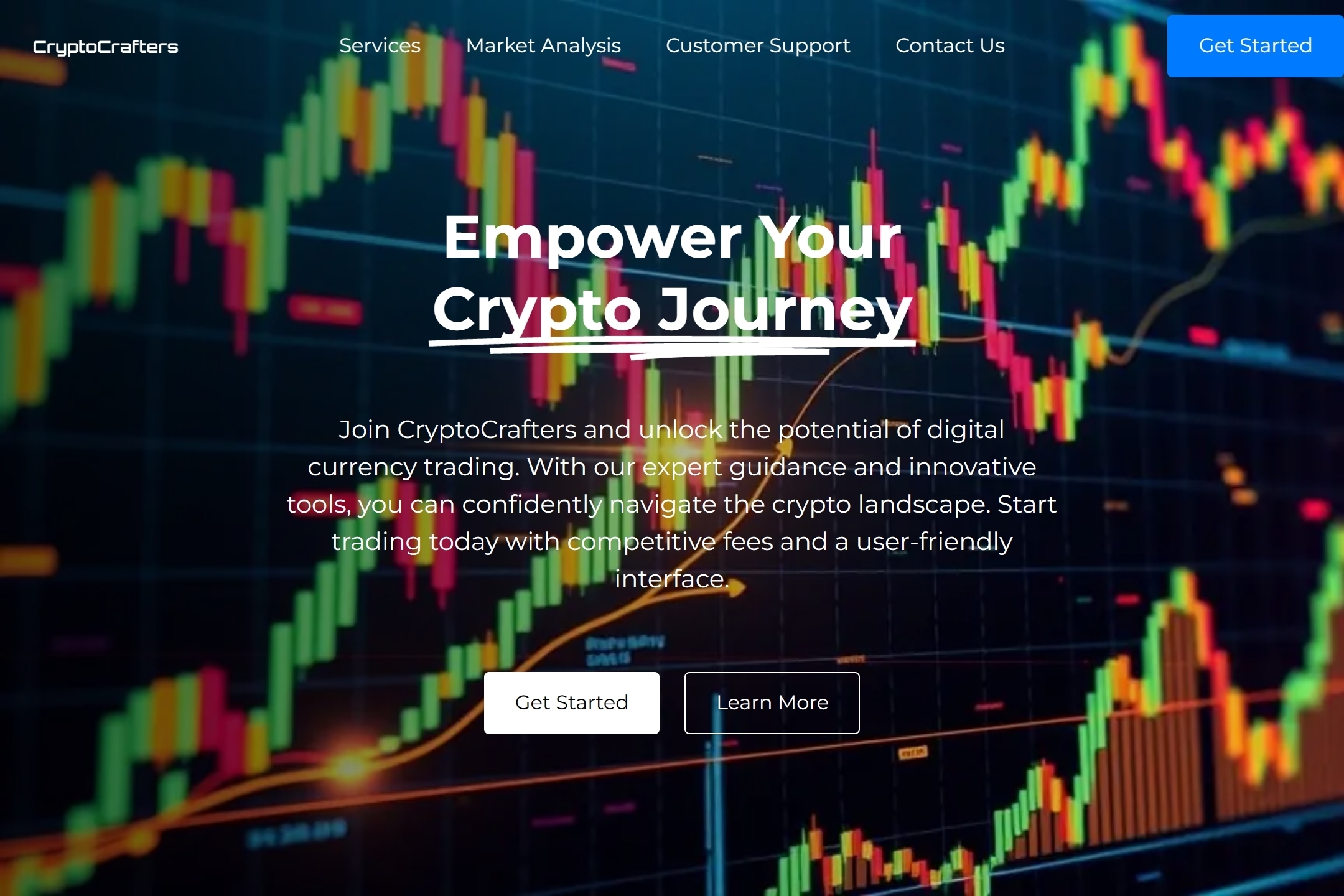 Cryptocurrency trader website template