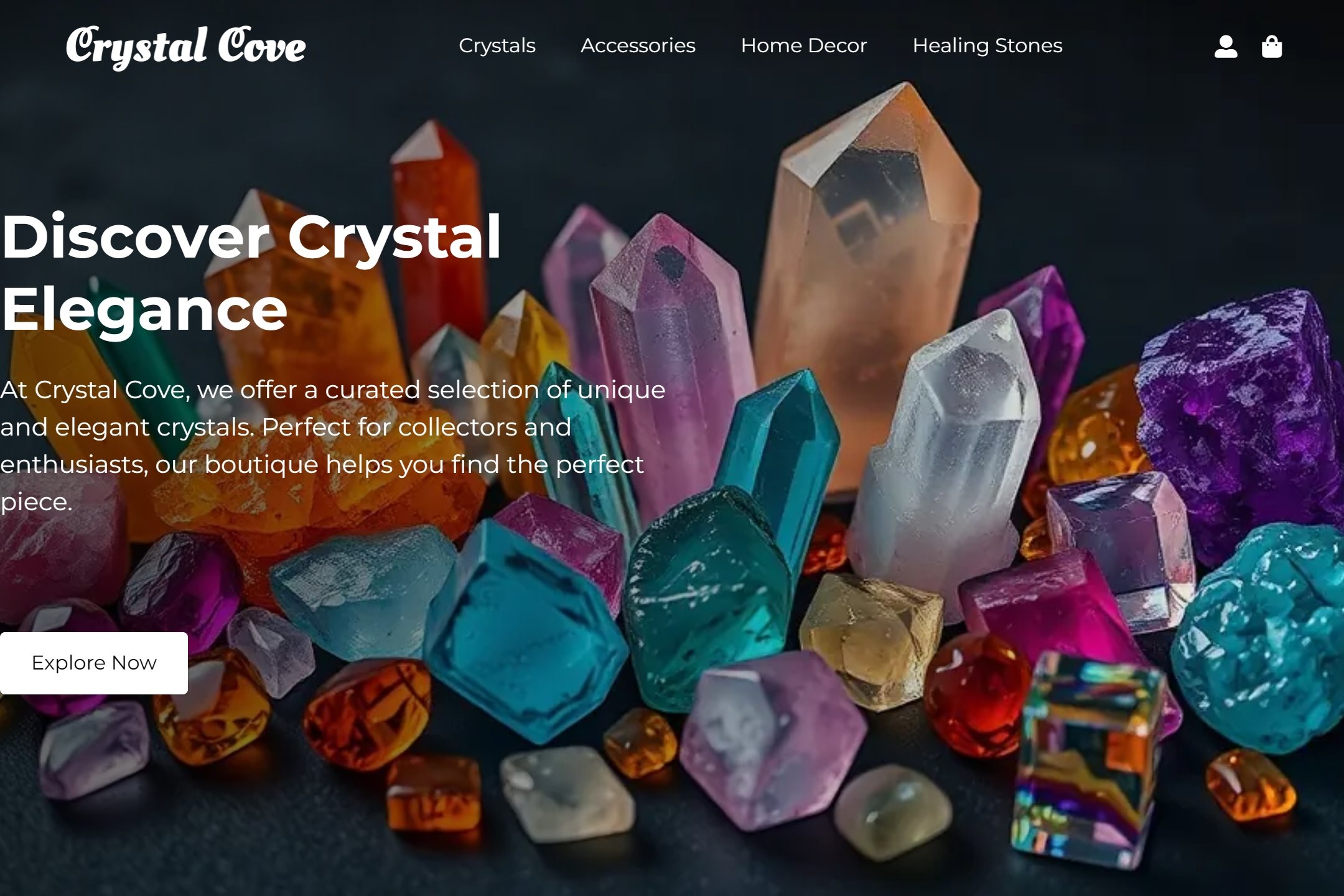 Crystal boutique website template