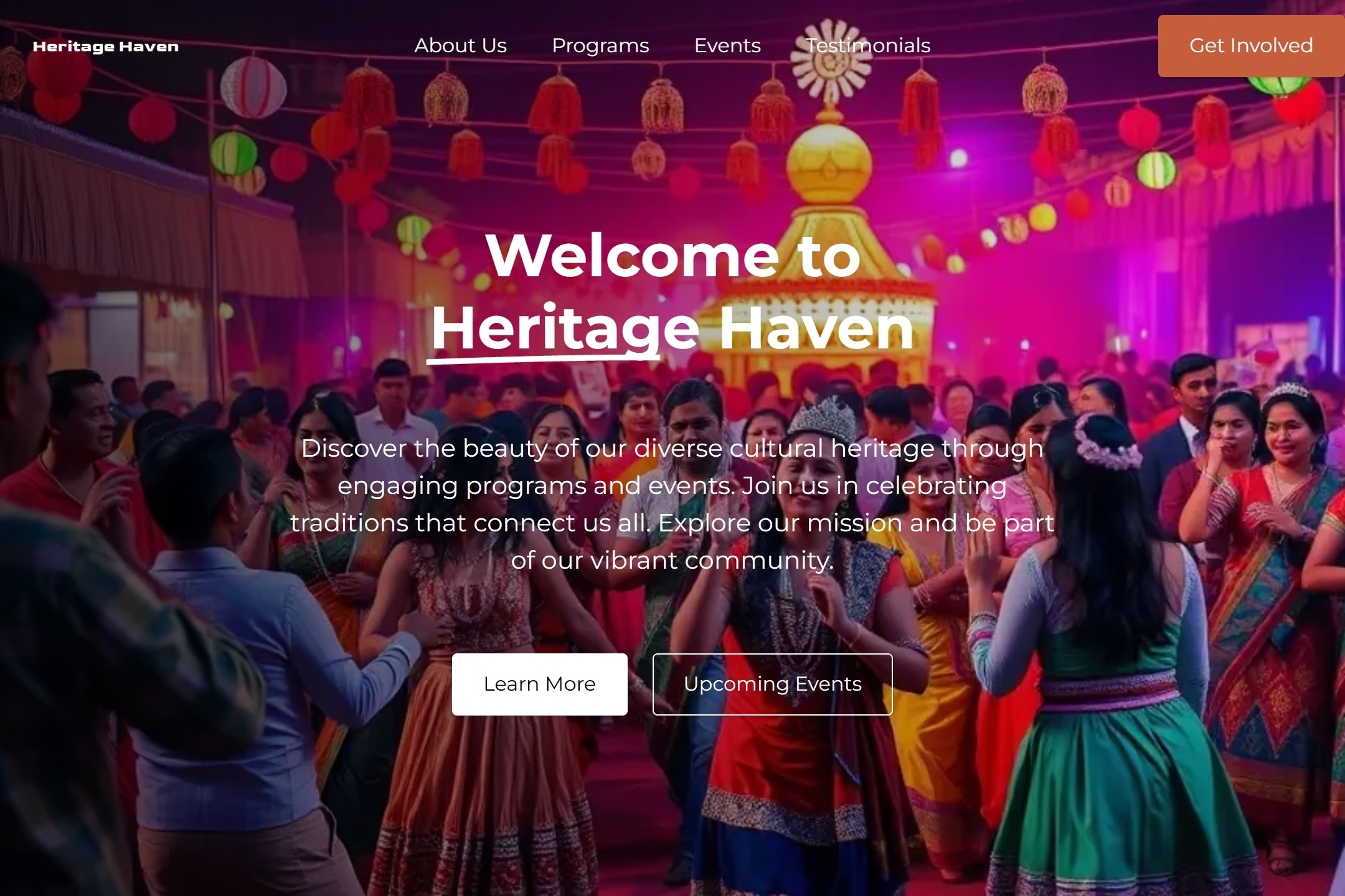 Cultural heritage organization website template