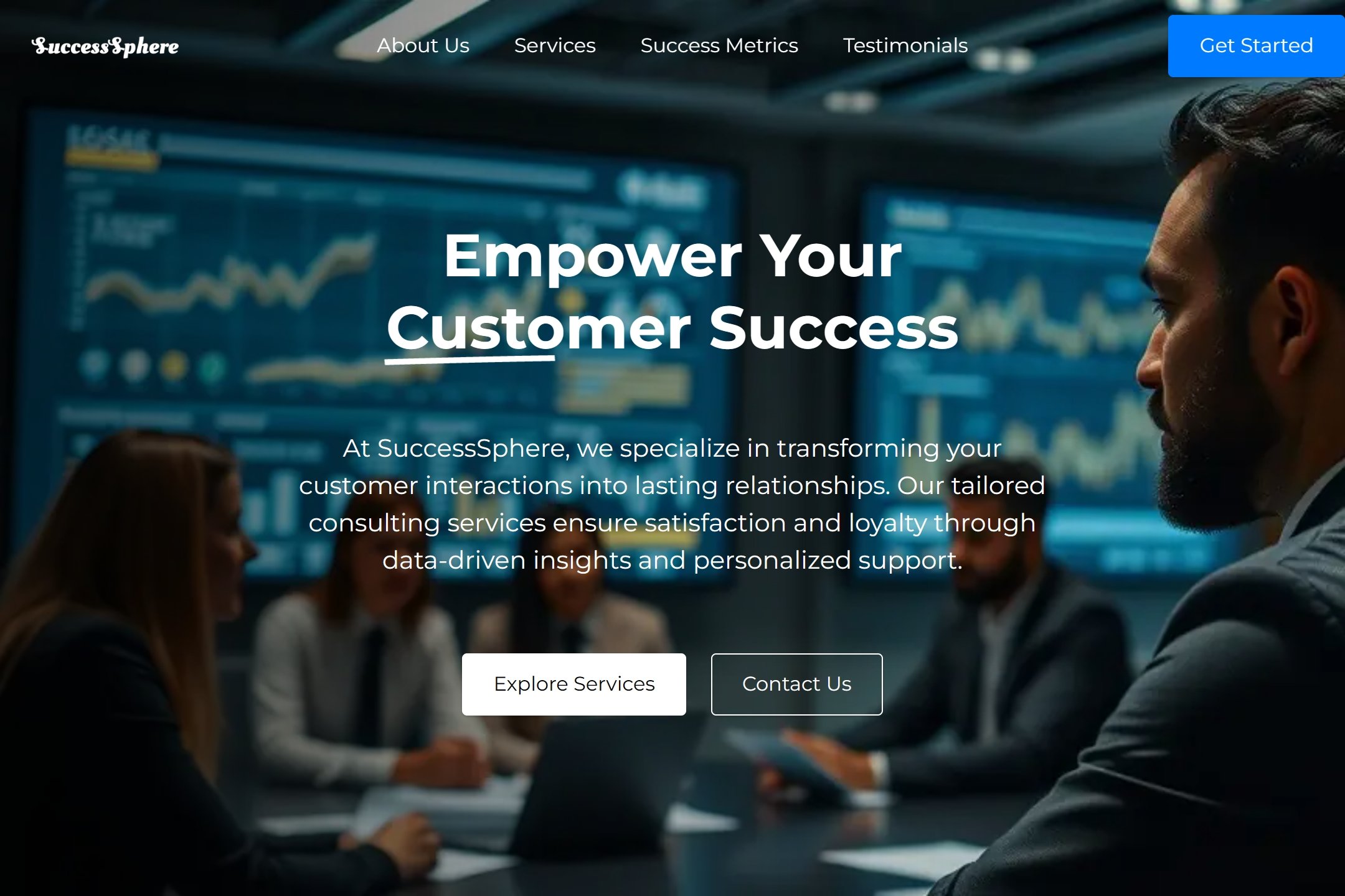 Customer success consultant website template