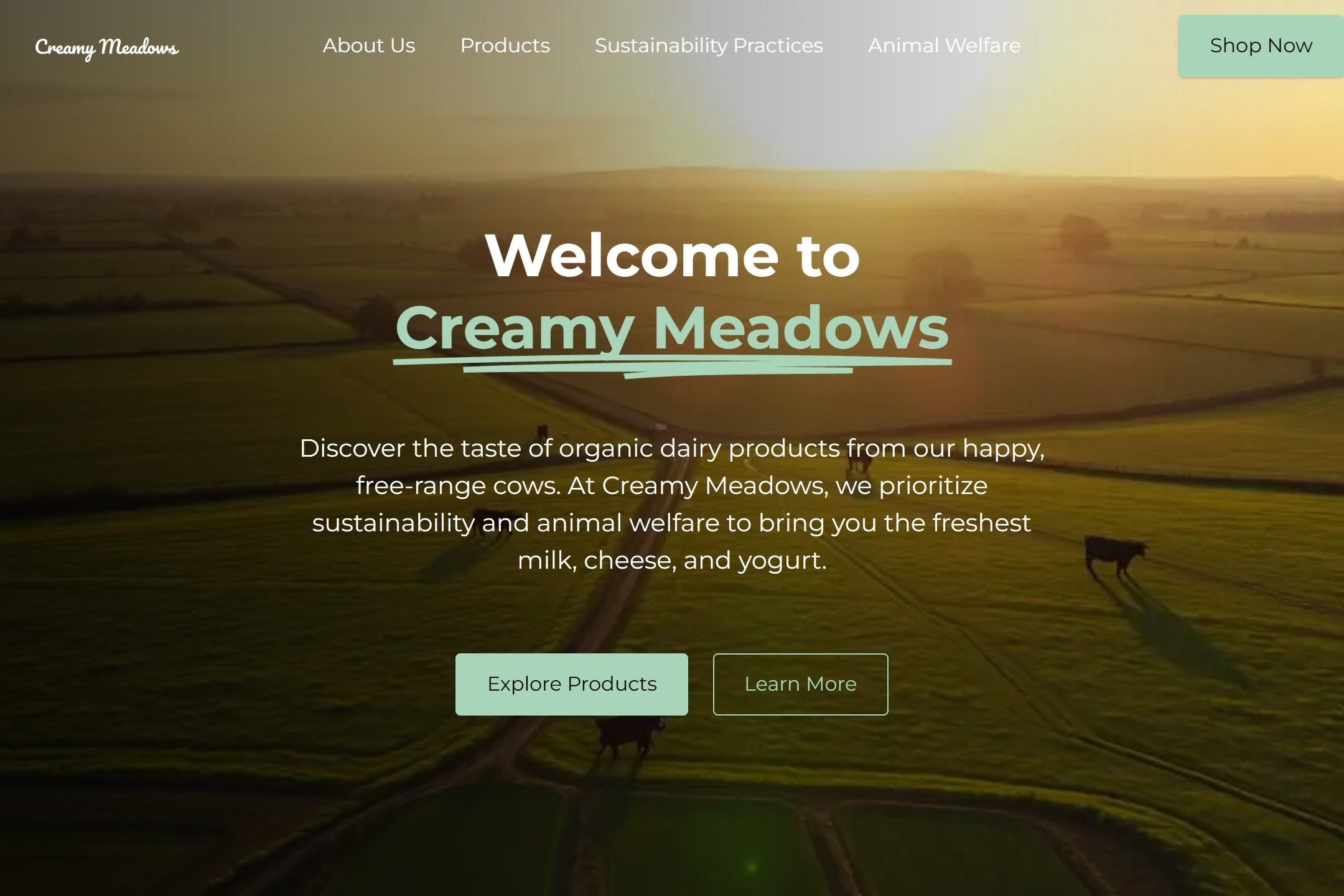 Dairy Farm website template