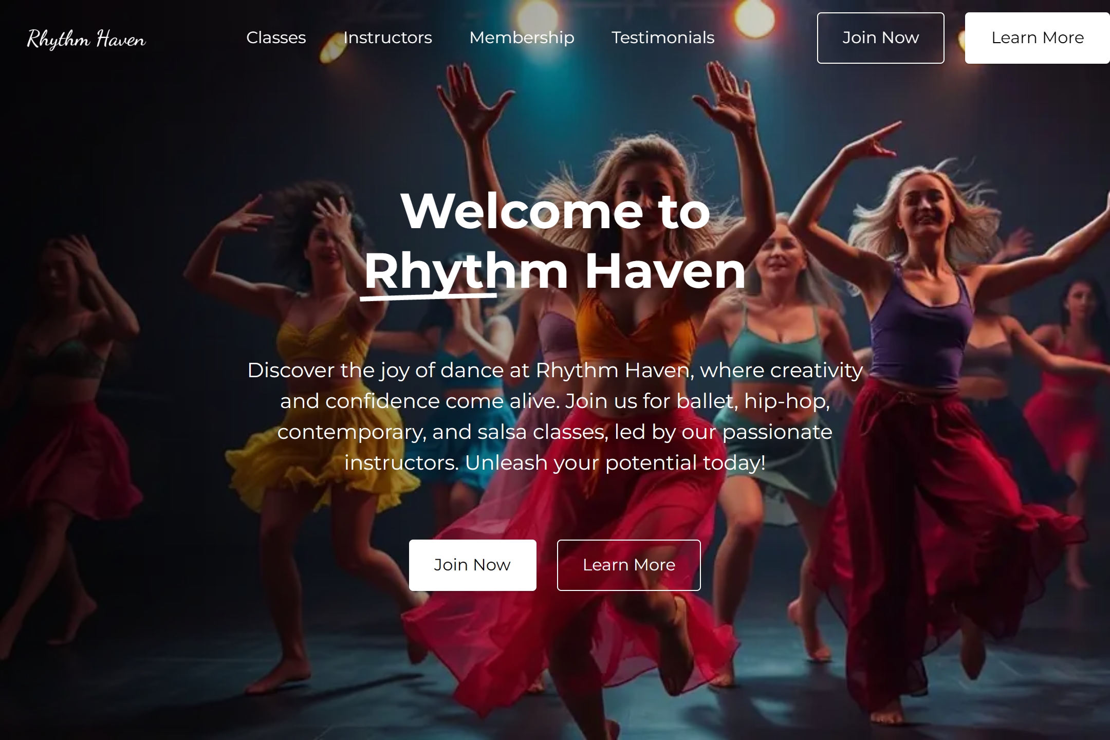 Dance Center website template