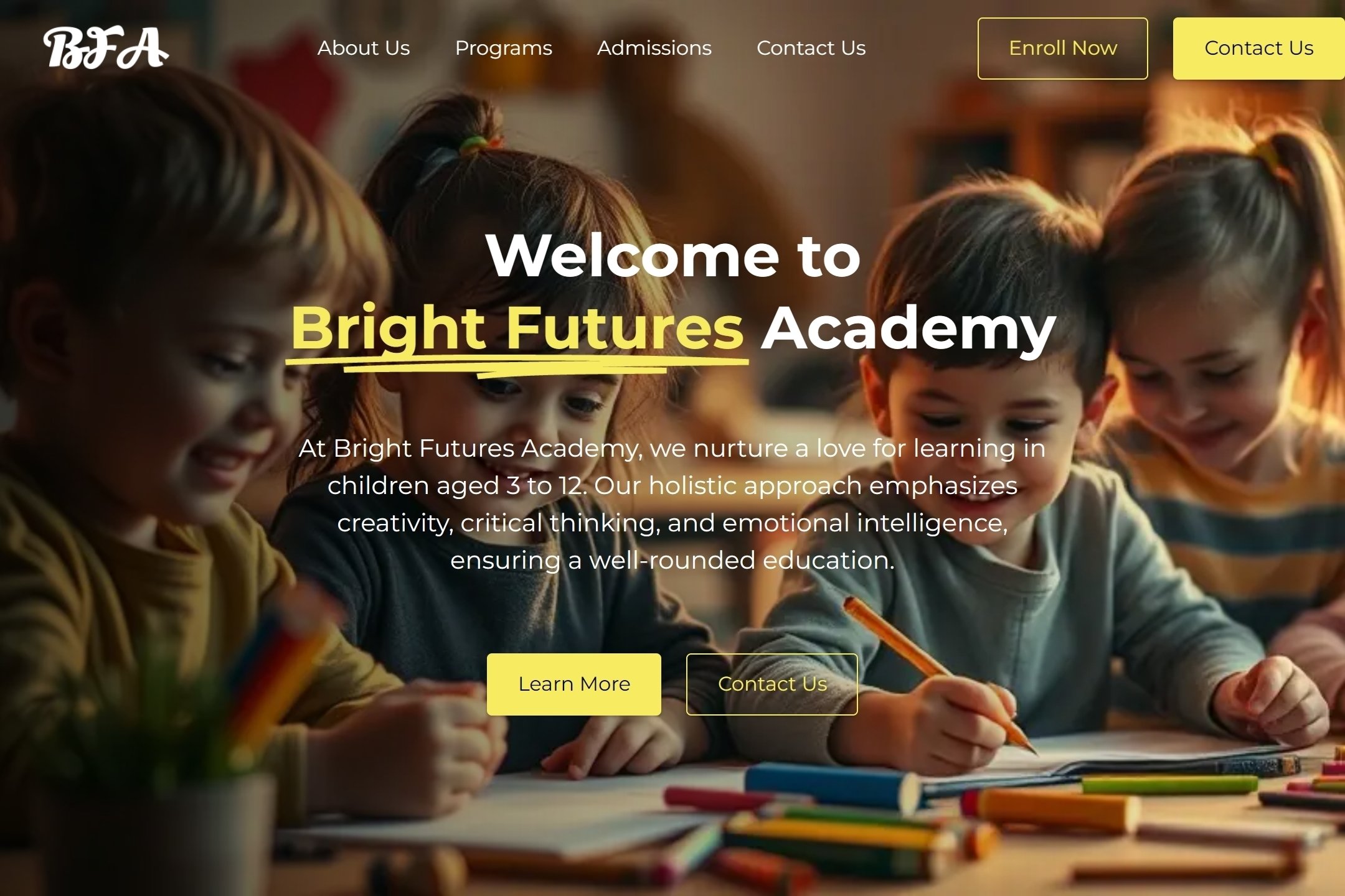 Day School website template