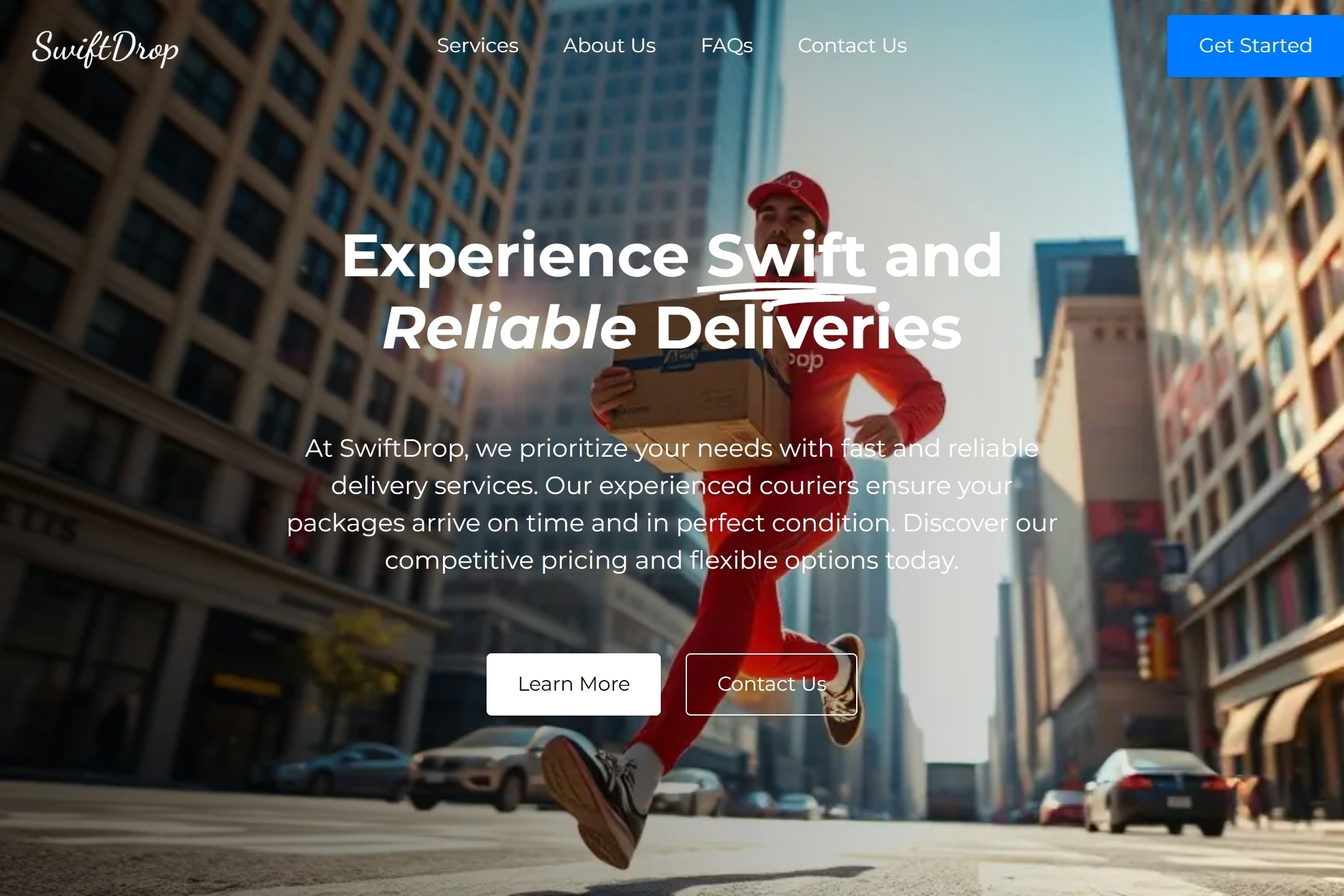 Delivery service website template