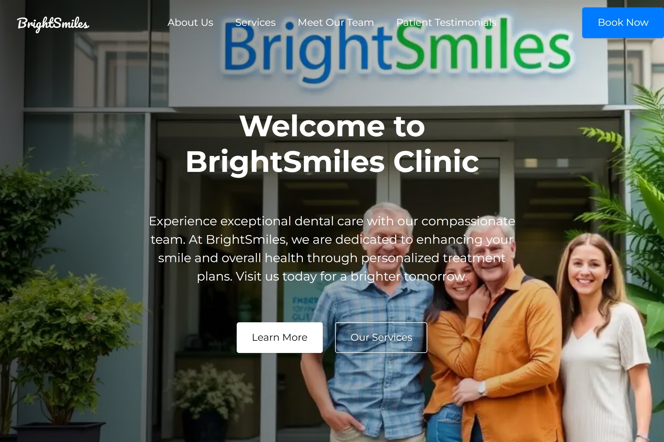 Dental clinic website template