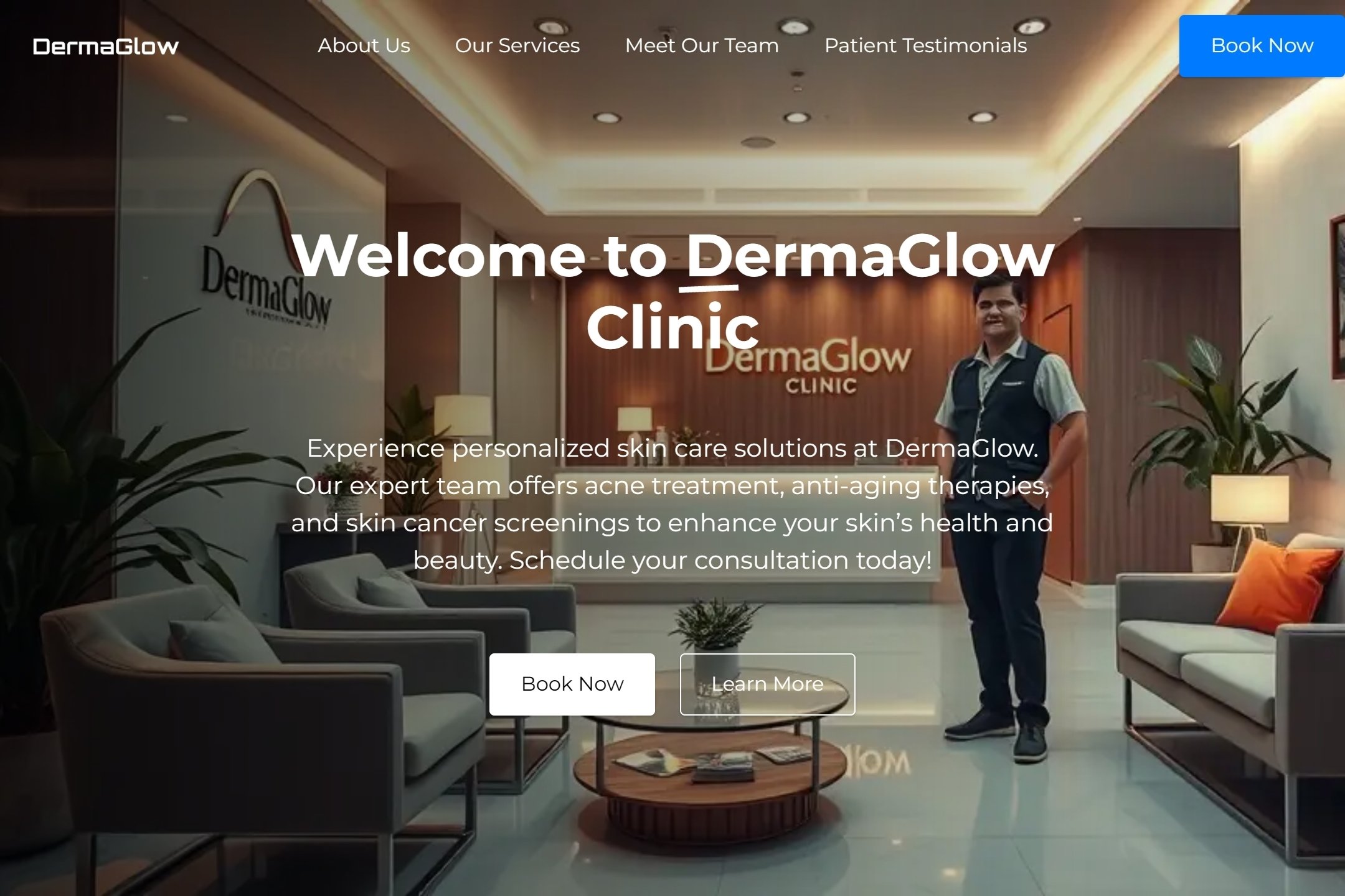 Dermatology clinic website template