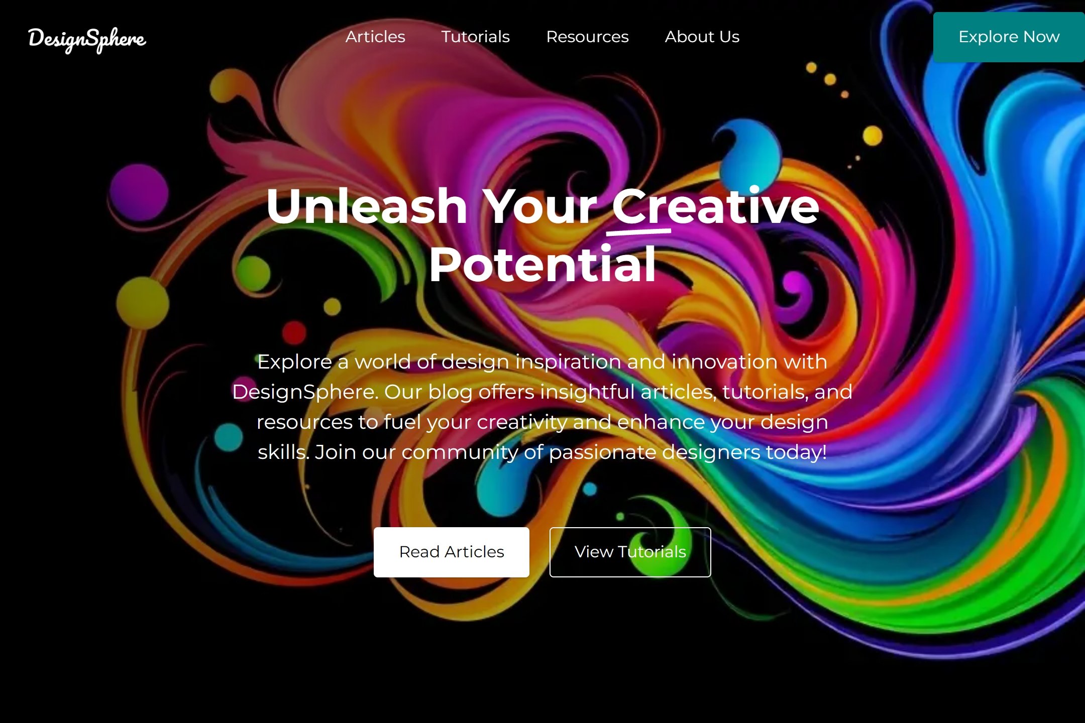 Design blog website template