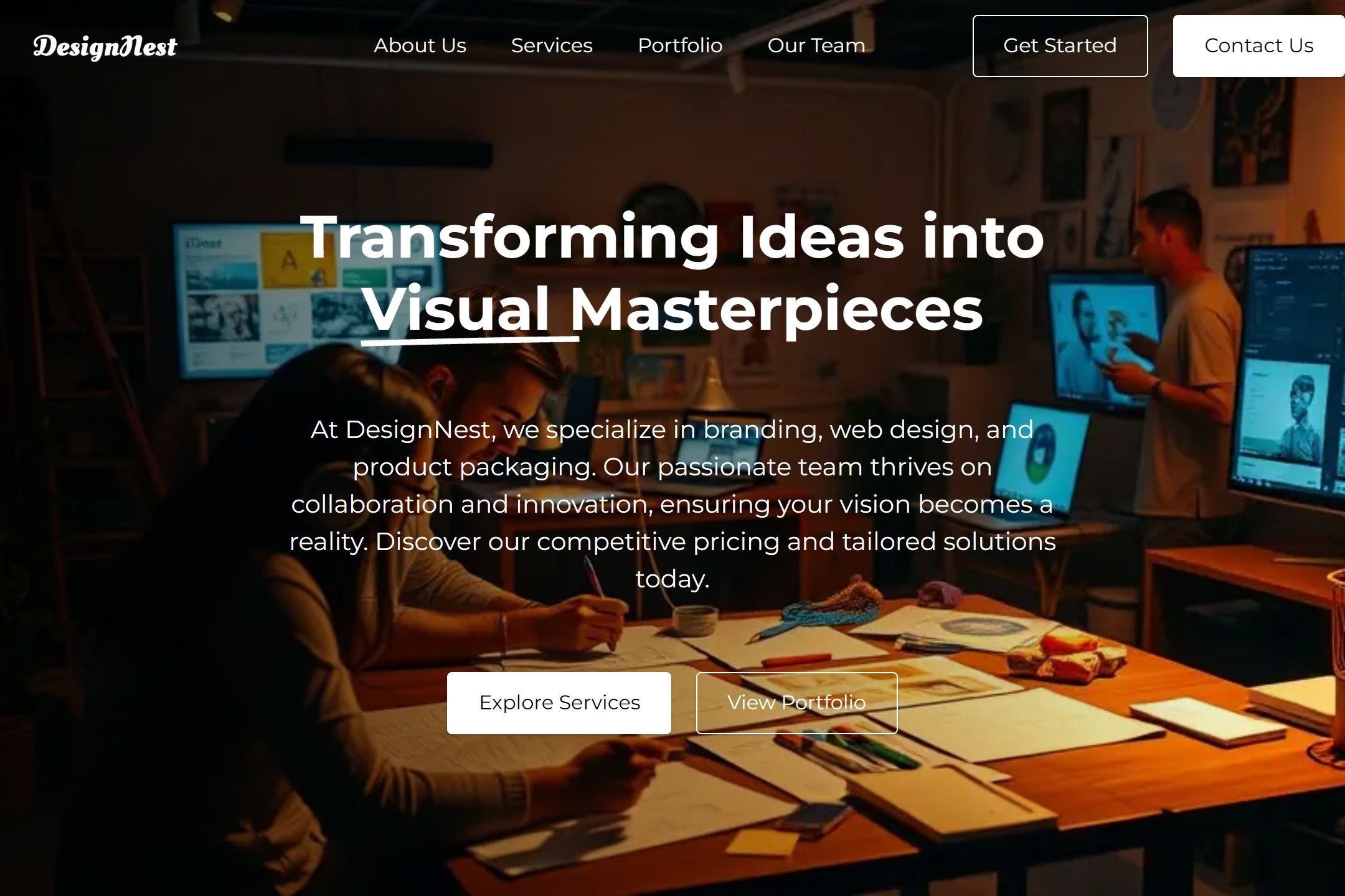 Design group website template