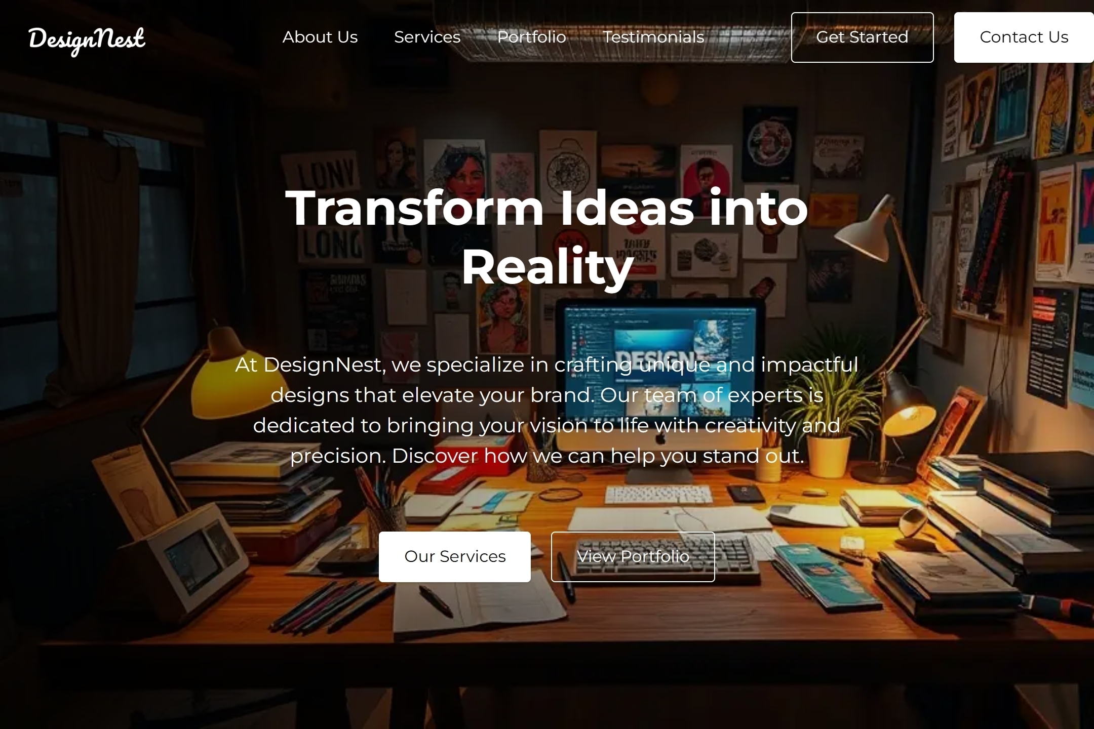 Design studio website template