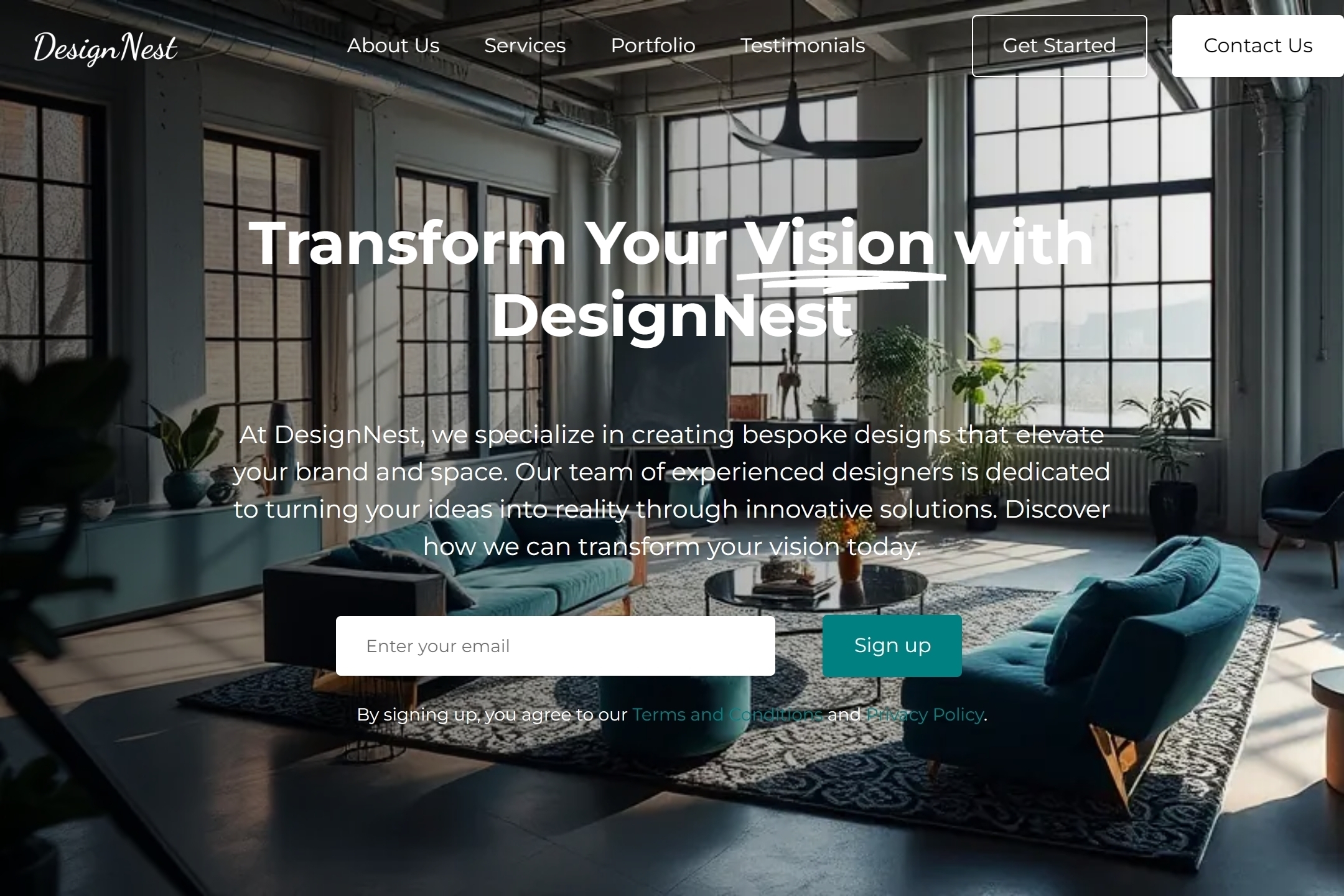 Designer website template