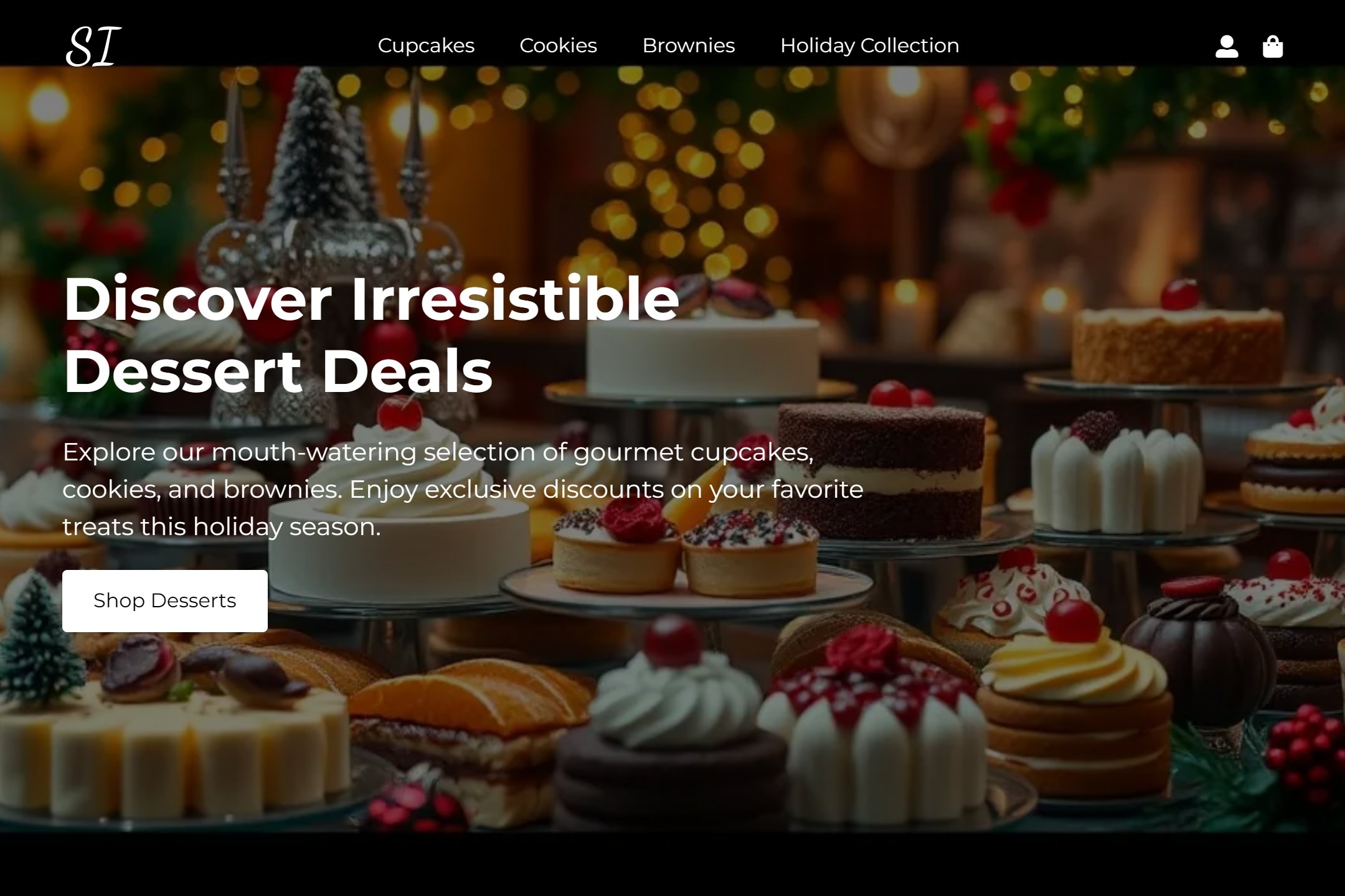 Dessert shop website template