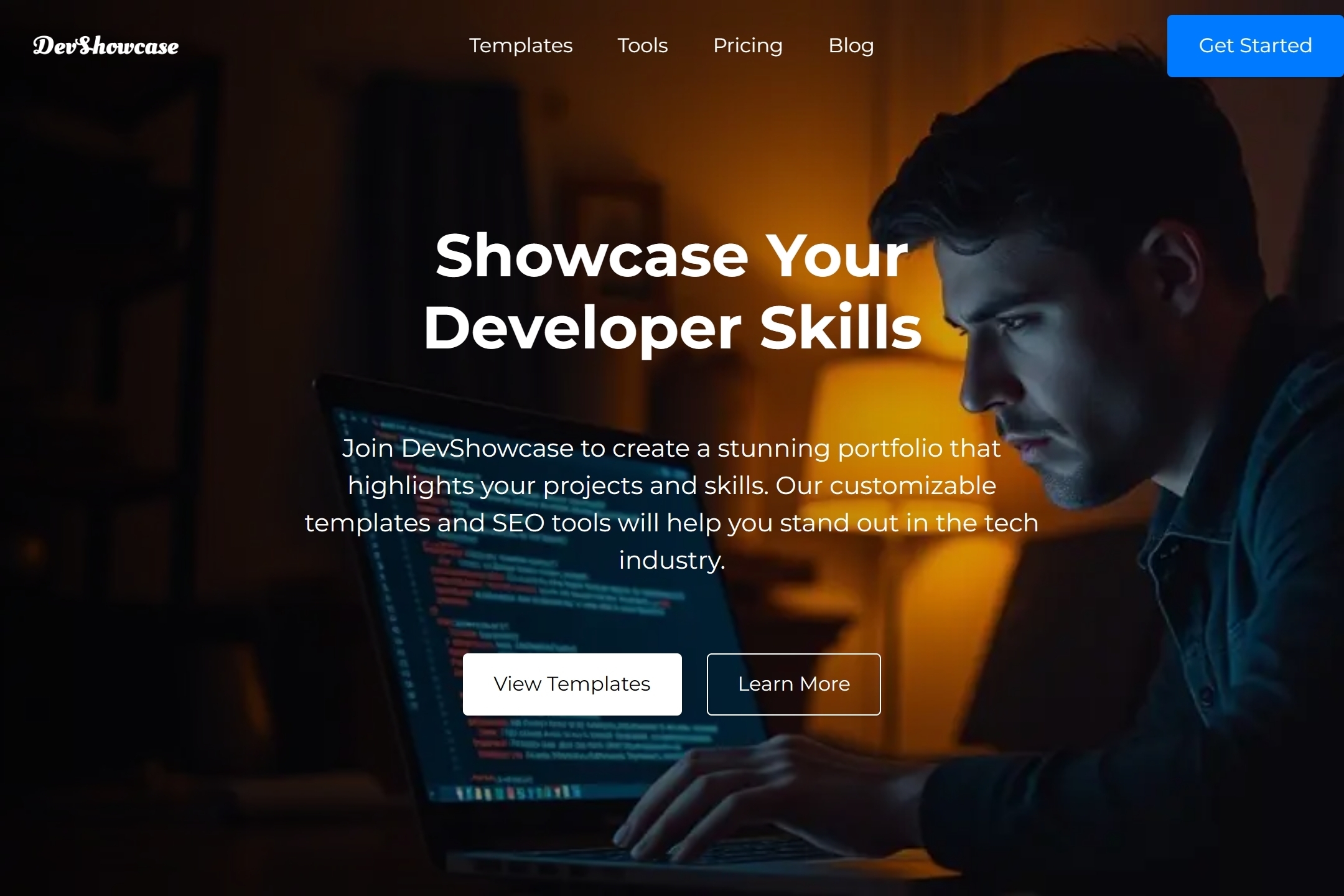 Developer portfolio website template