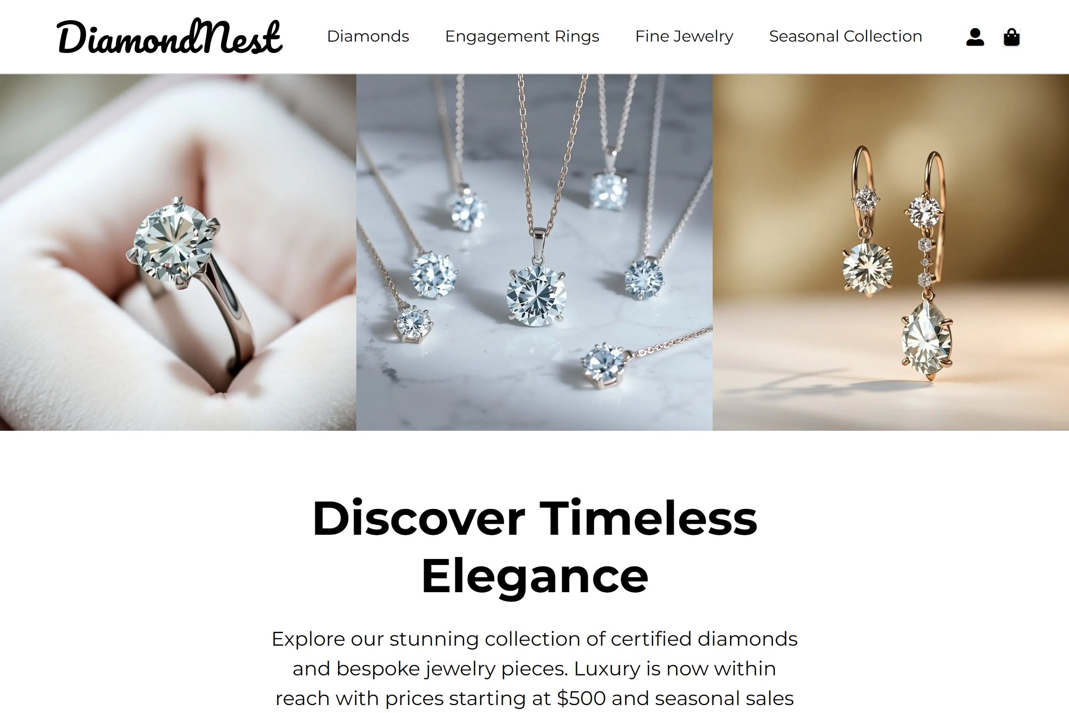 Diamond dealer website template