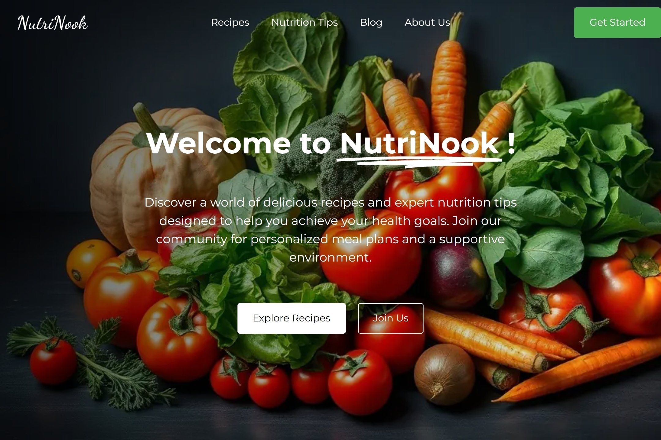 Diet blog website template