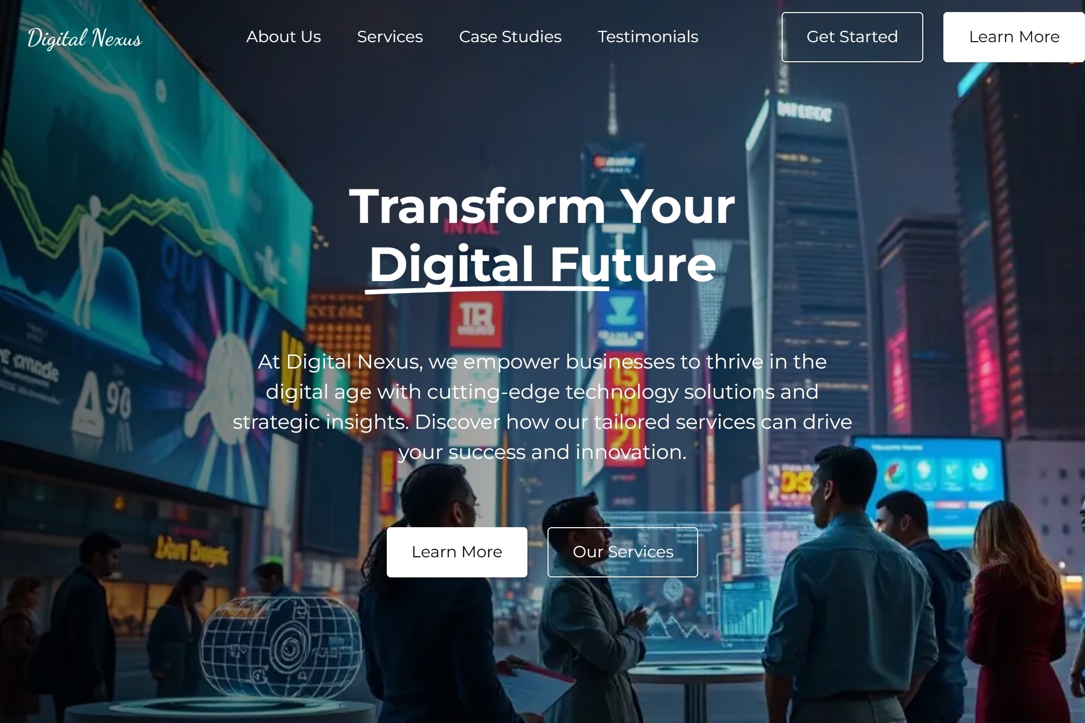 Digital consulting firm website template