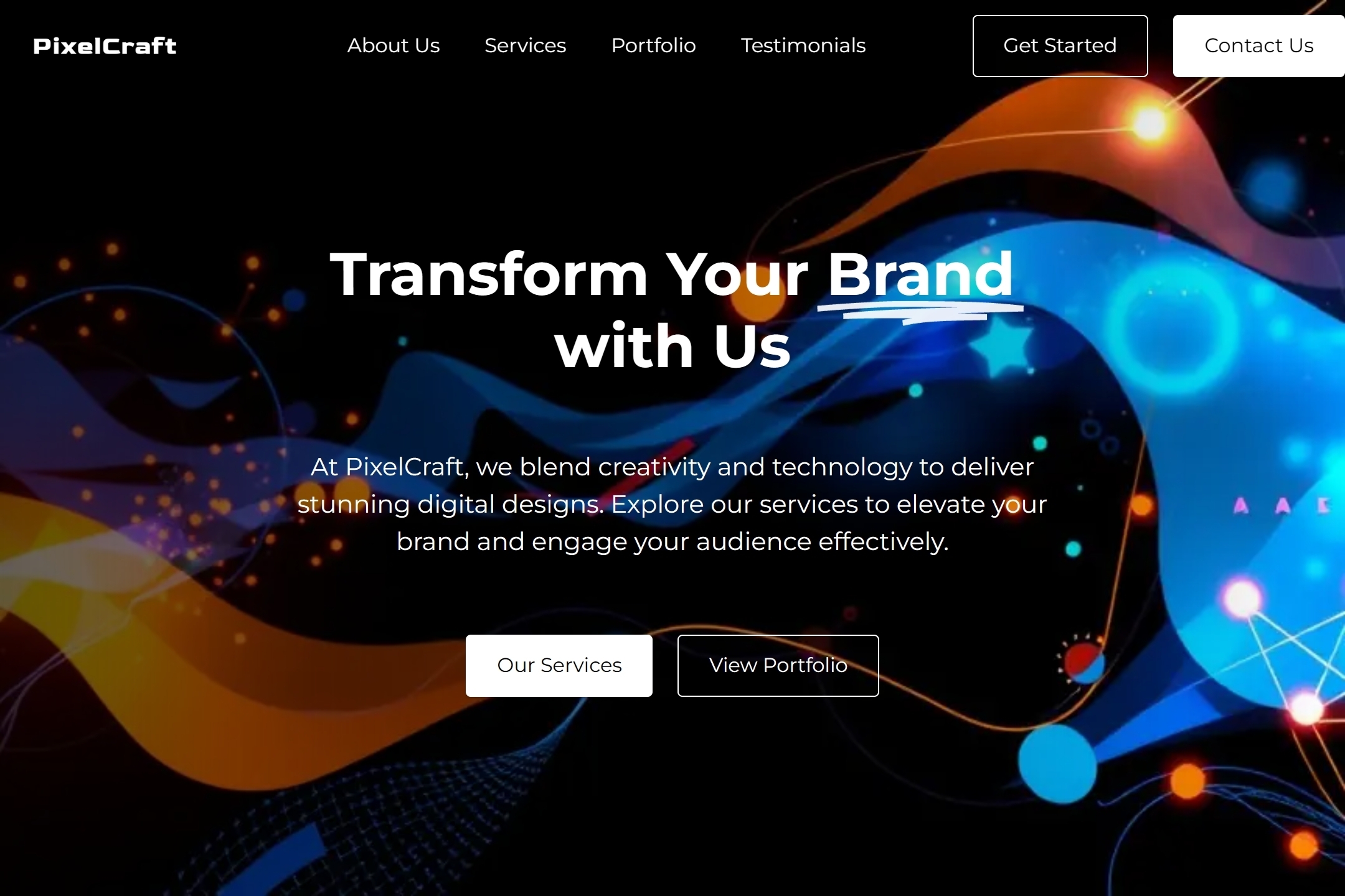 Digital design agency website template