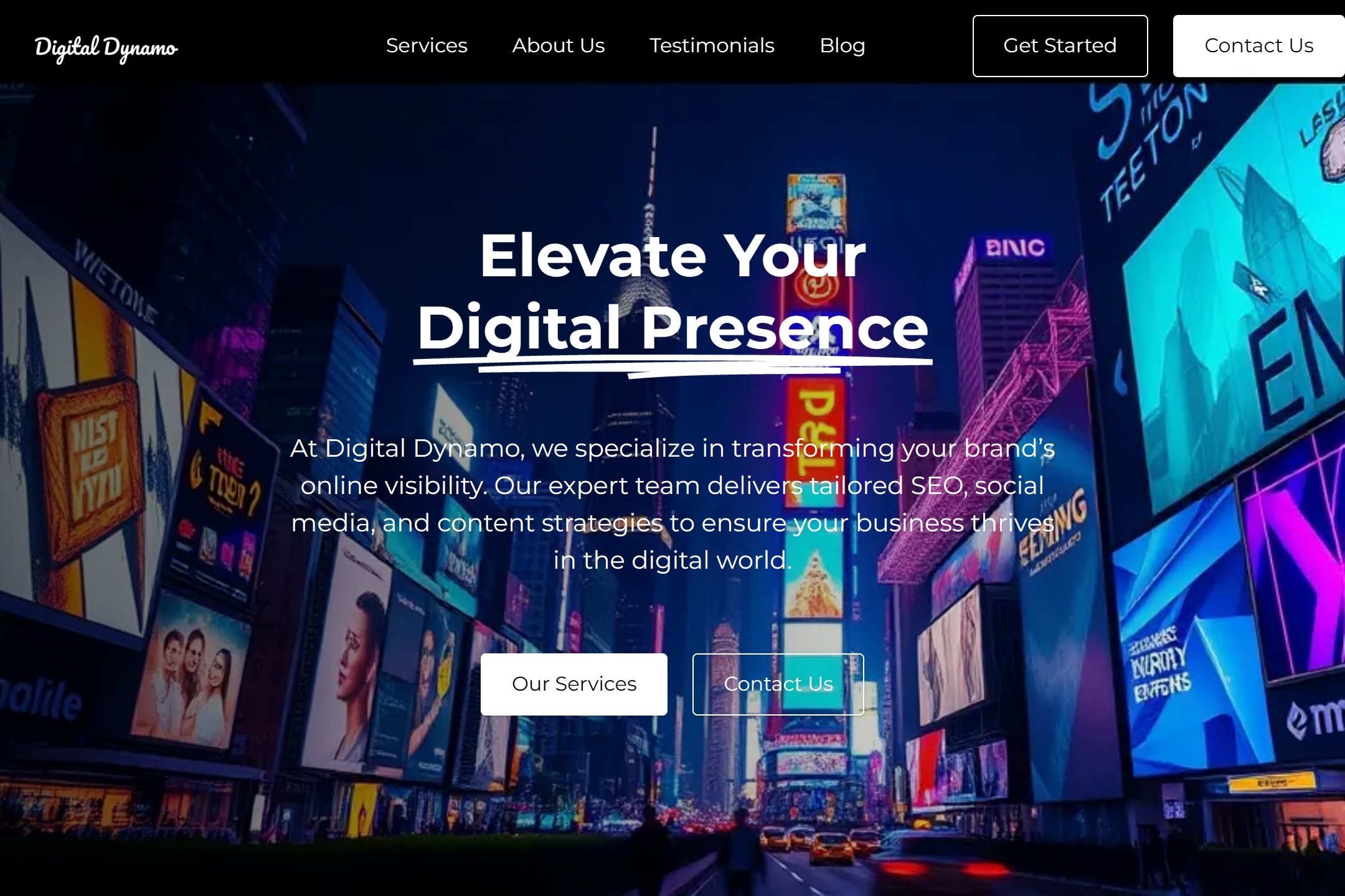 Digital marketing agency website template