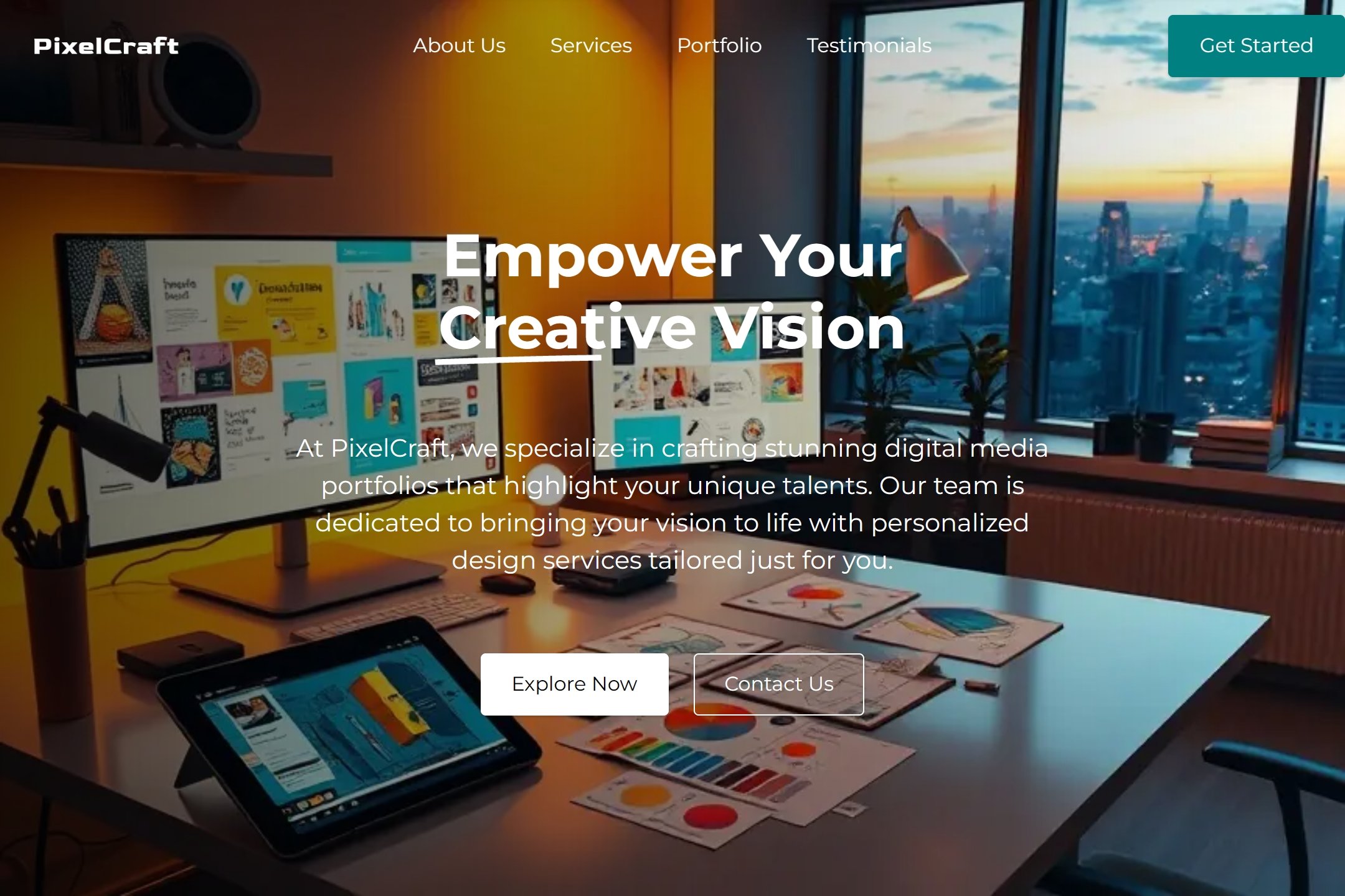 Digital media portfolio website template