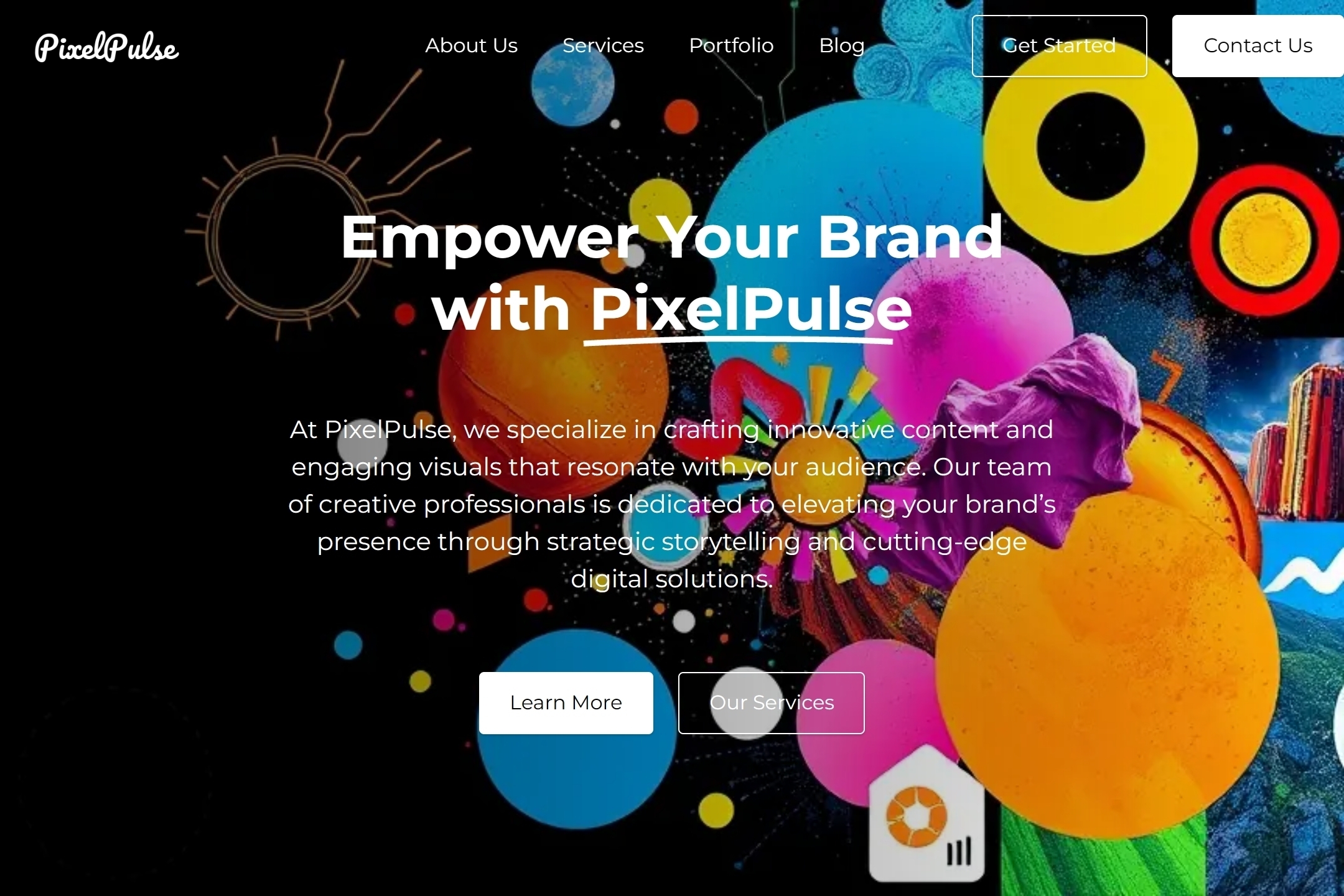 Digital media startup website template