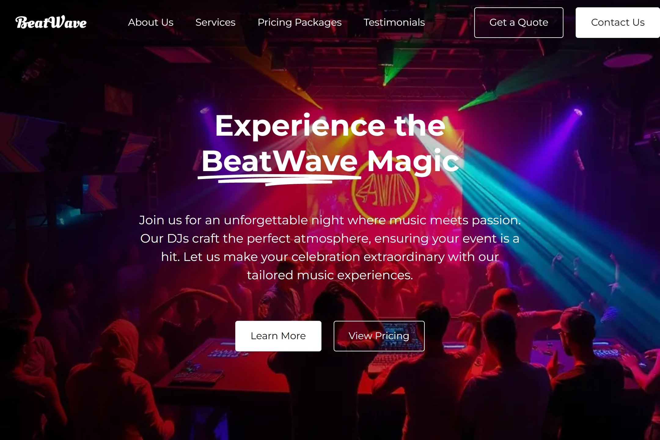 DJ website template