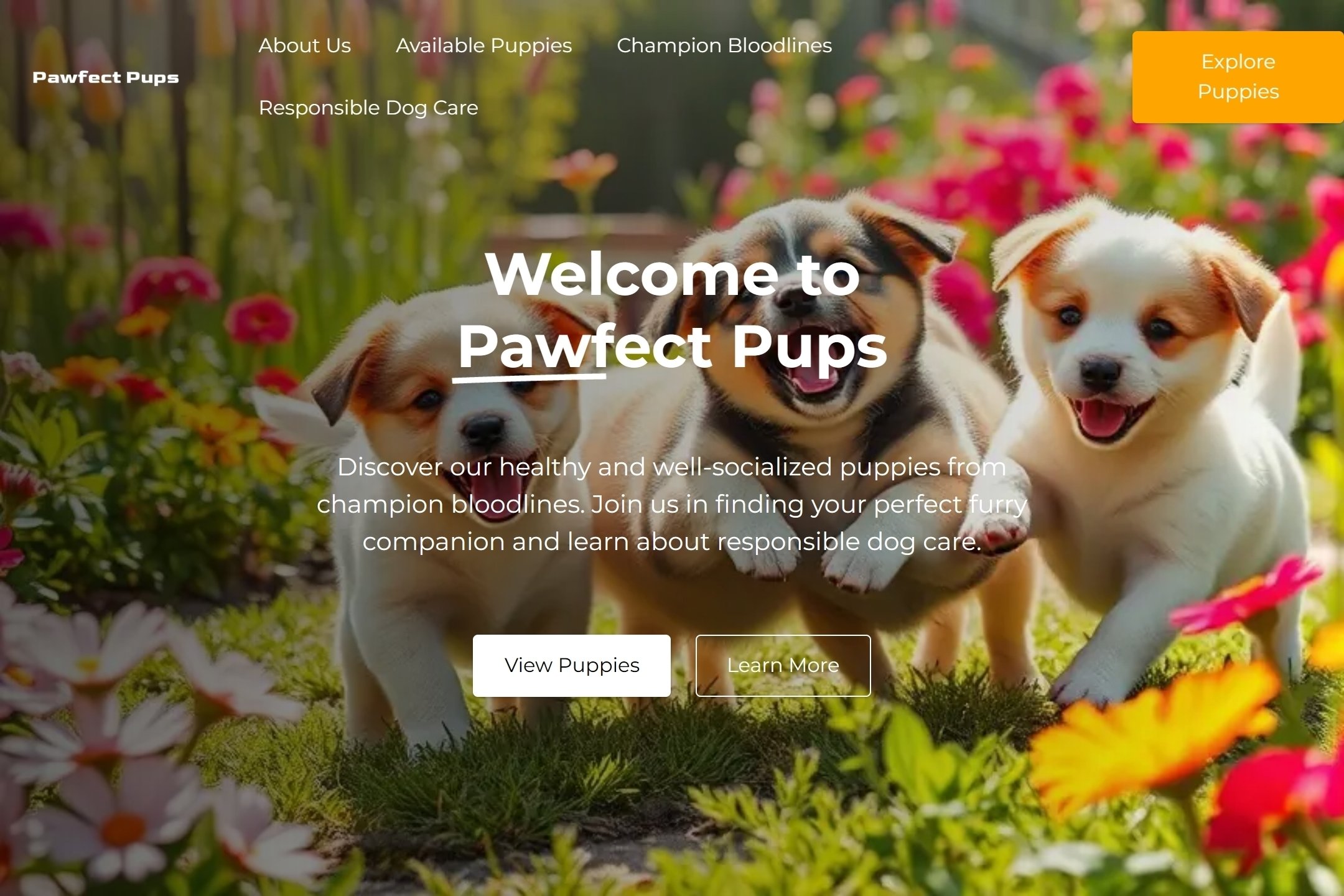 Dog breeder website template