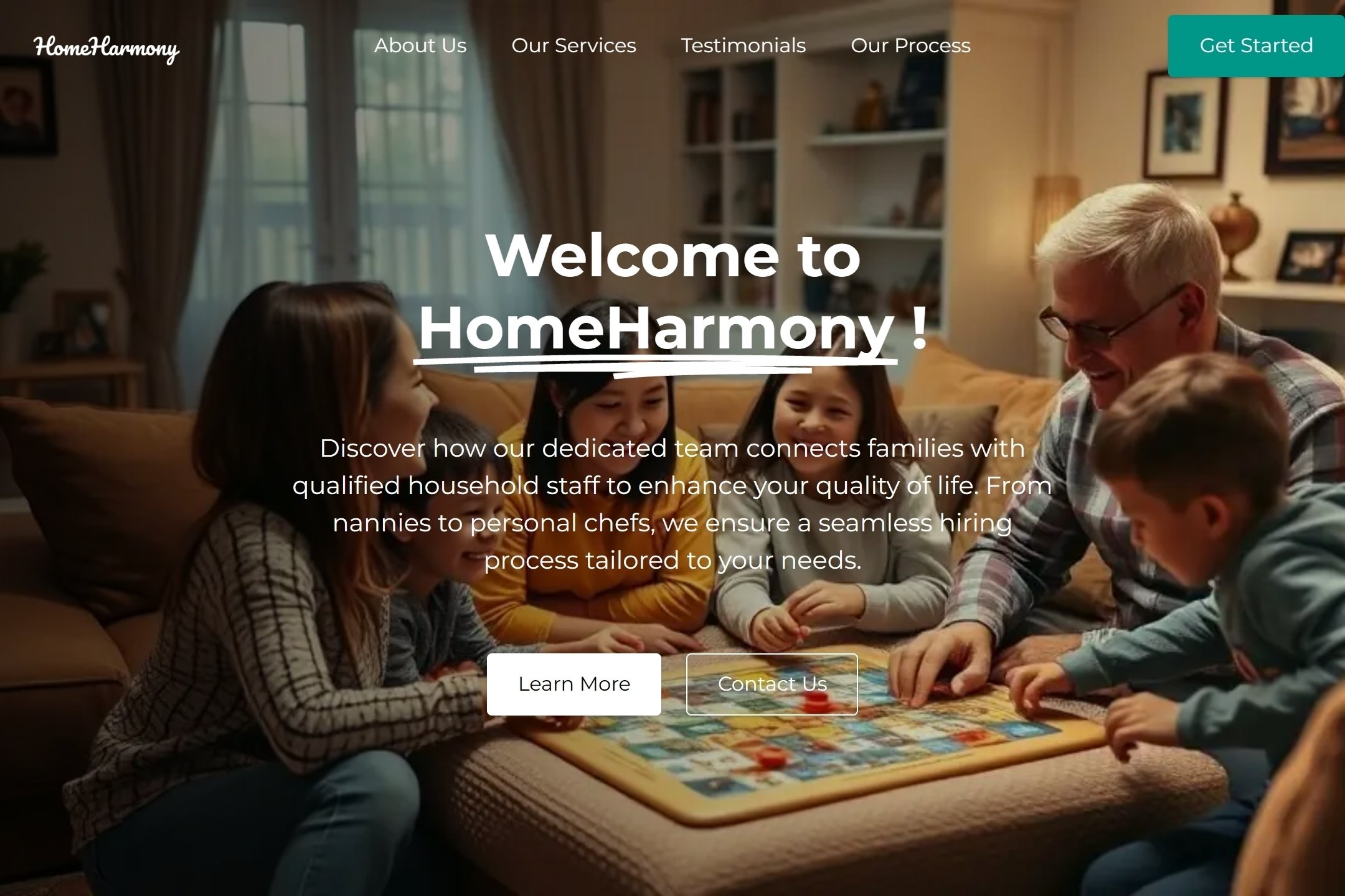 Domestic staffing agency website template