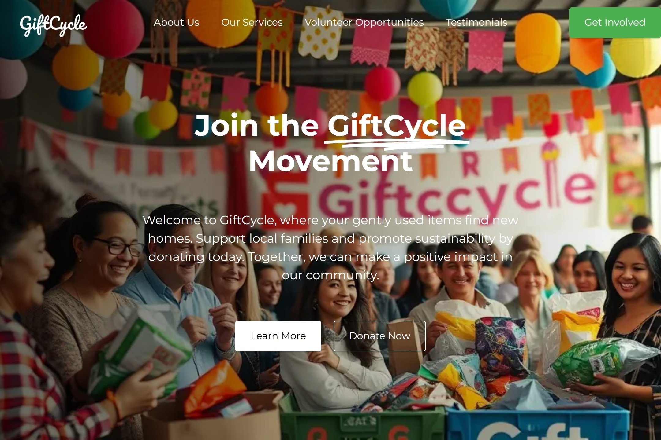 Donations Center website template