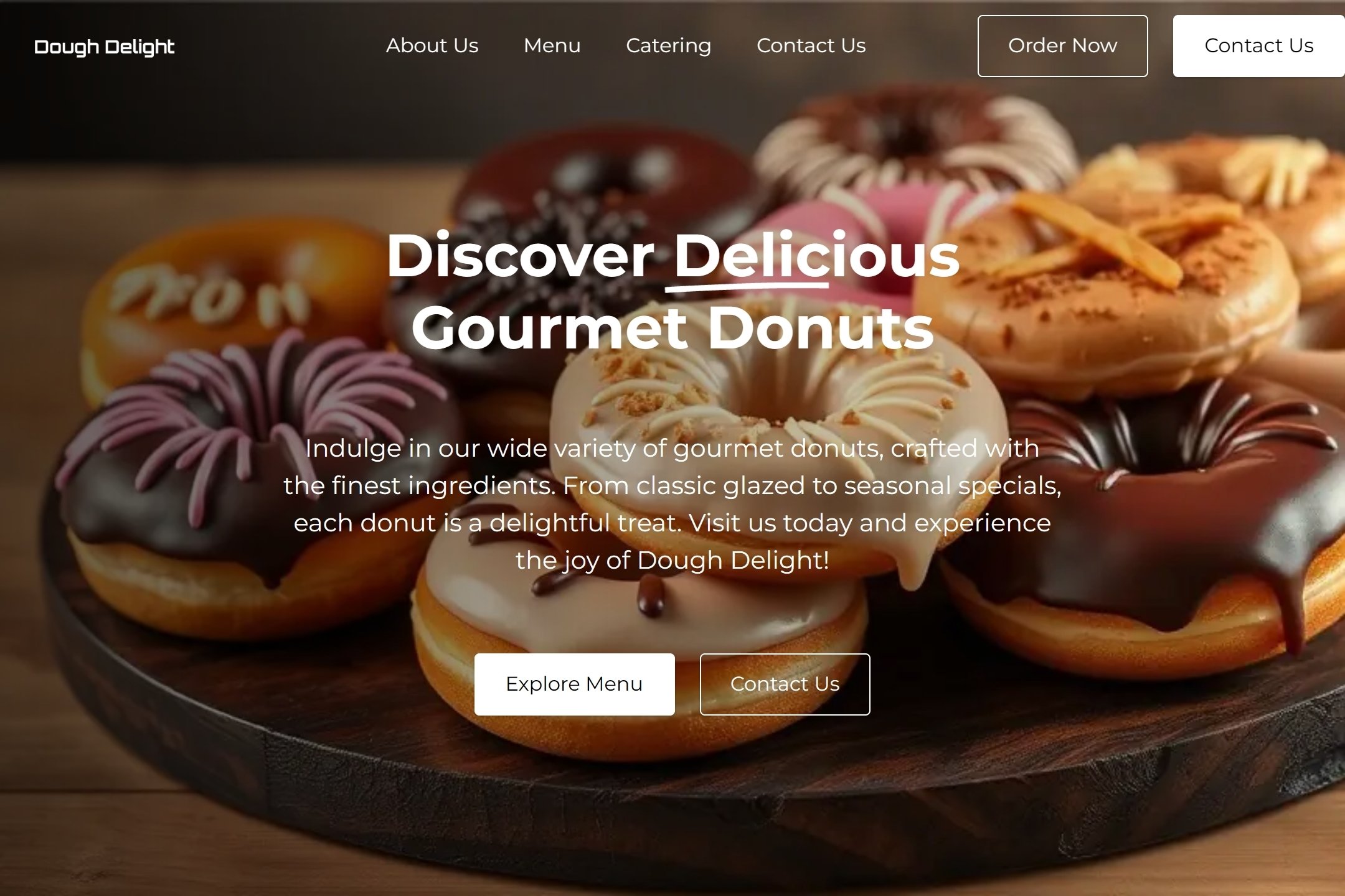Donuts shop website template