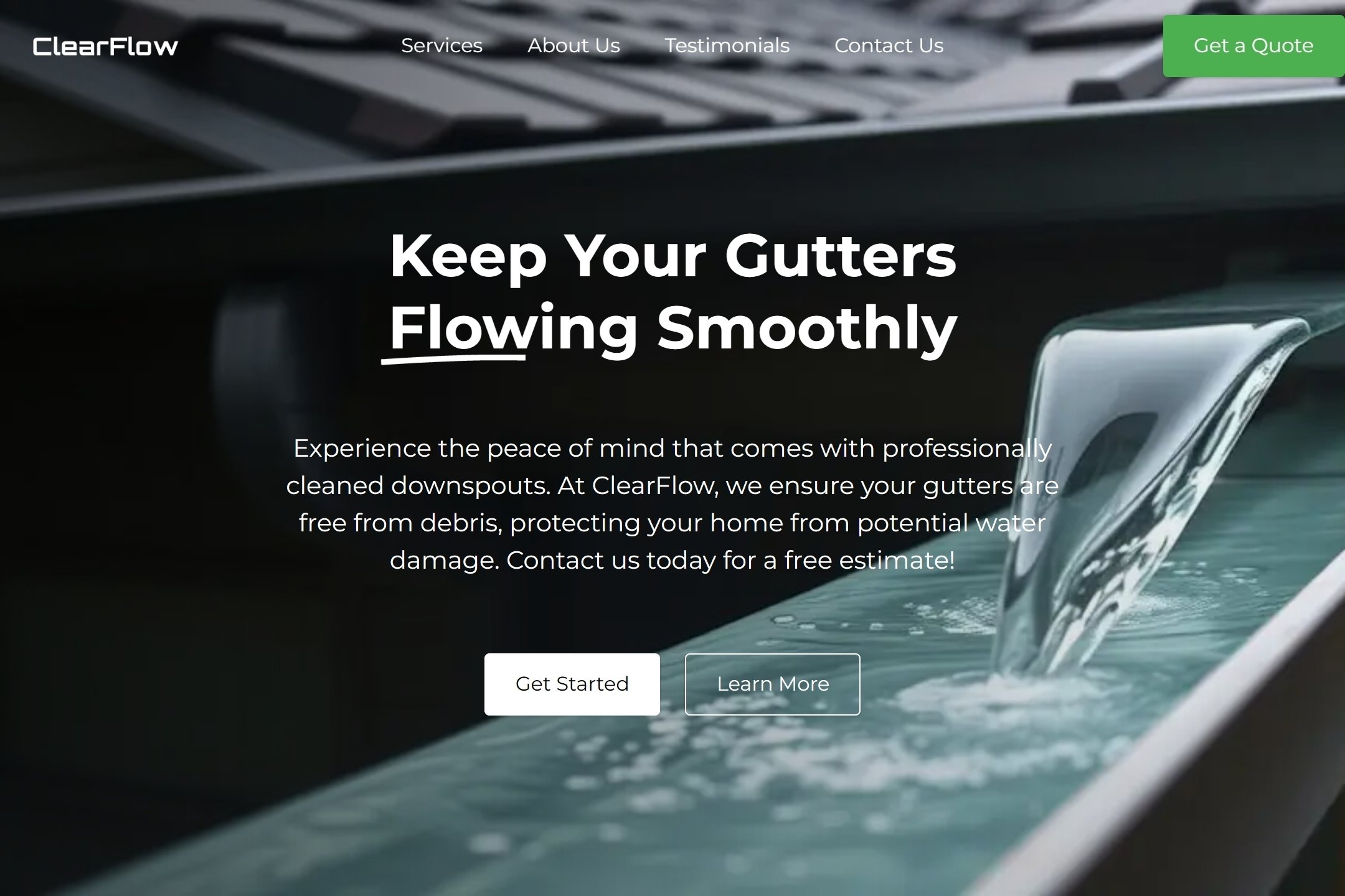Downspout cleaning service website template
