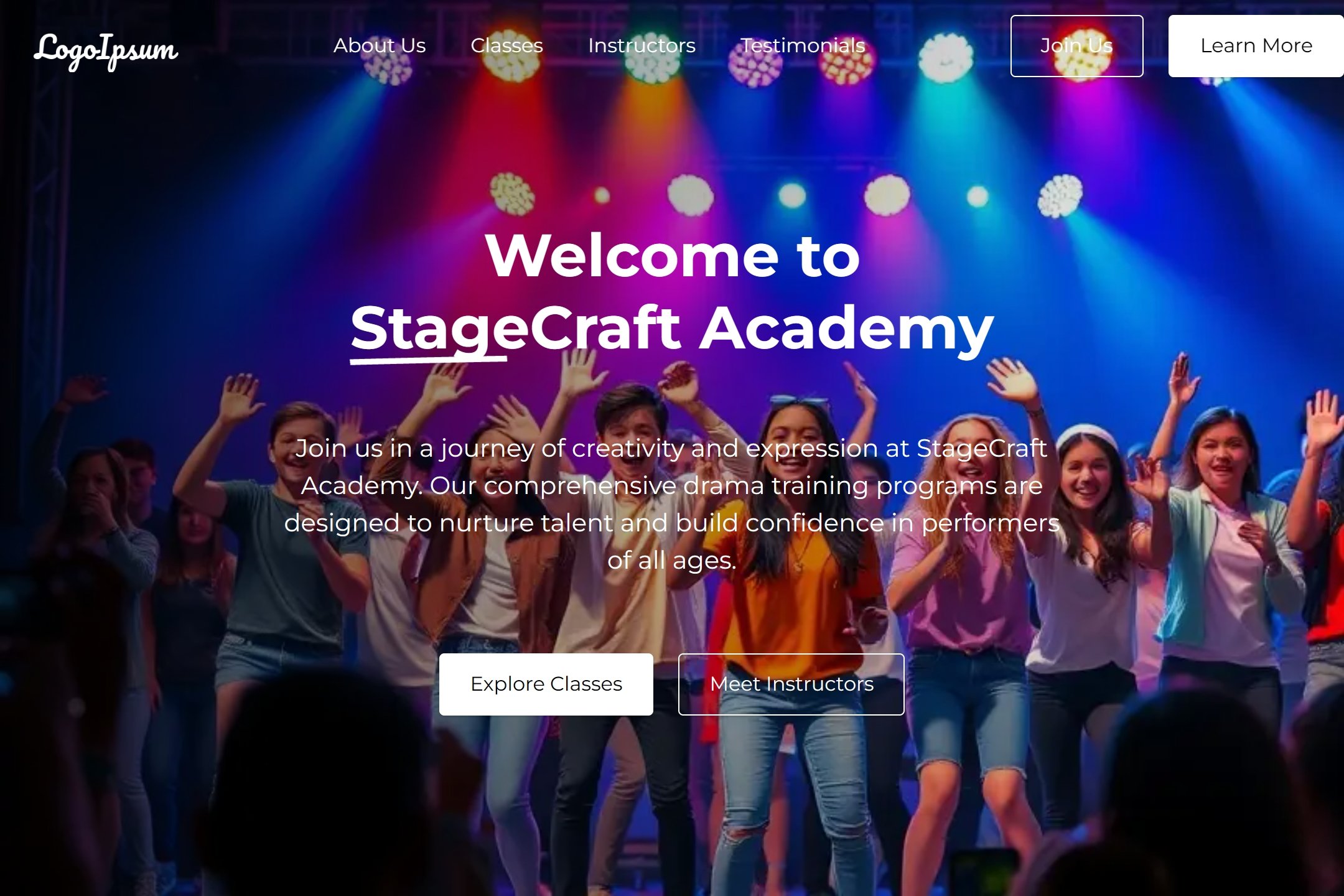 Drama academy website template