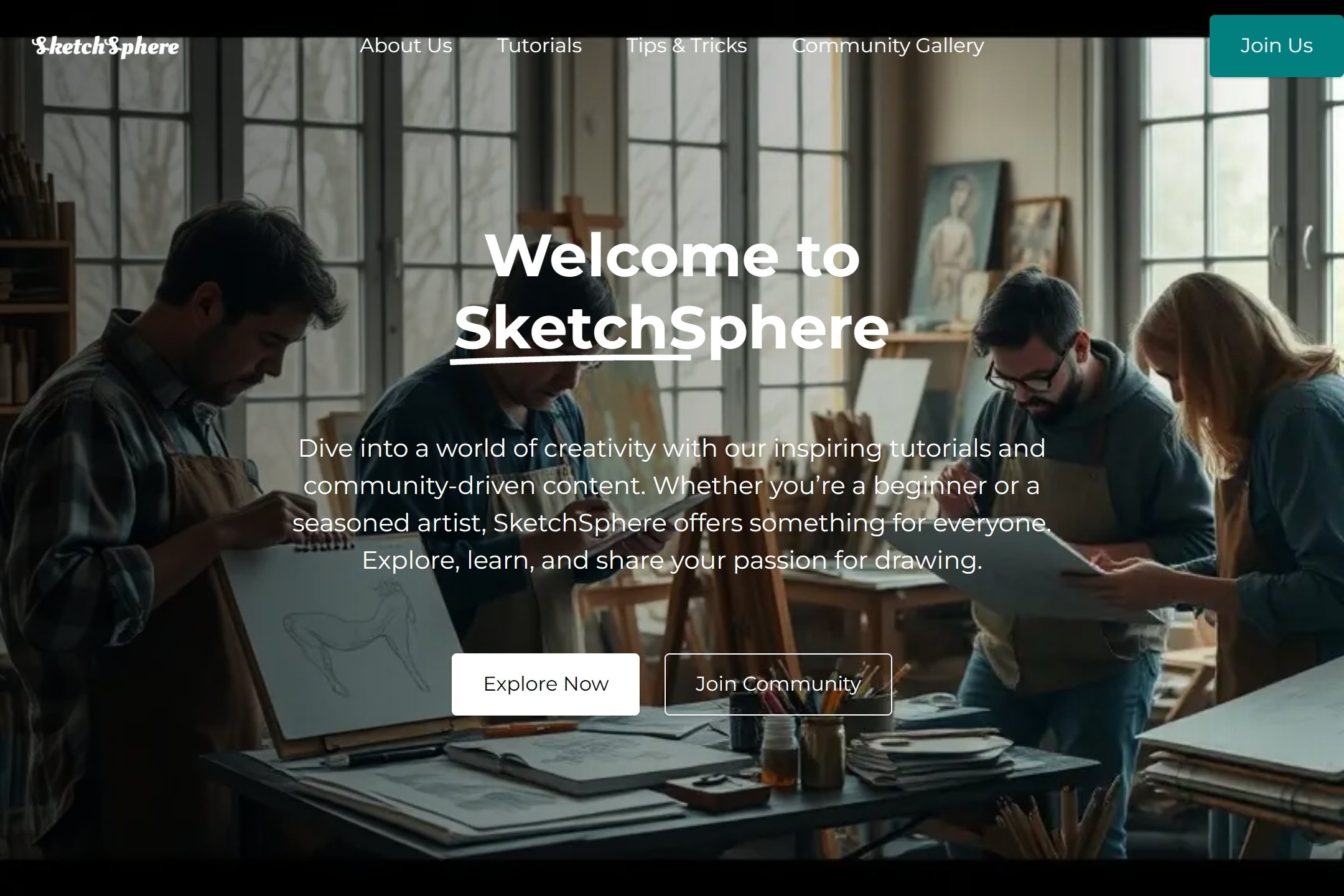 Drawing blog website template