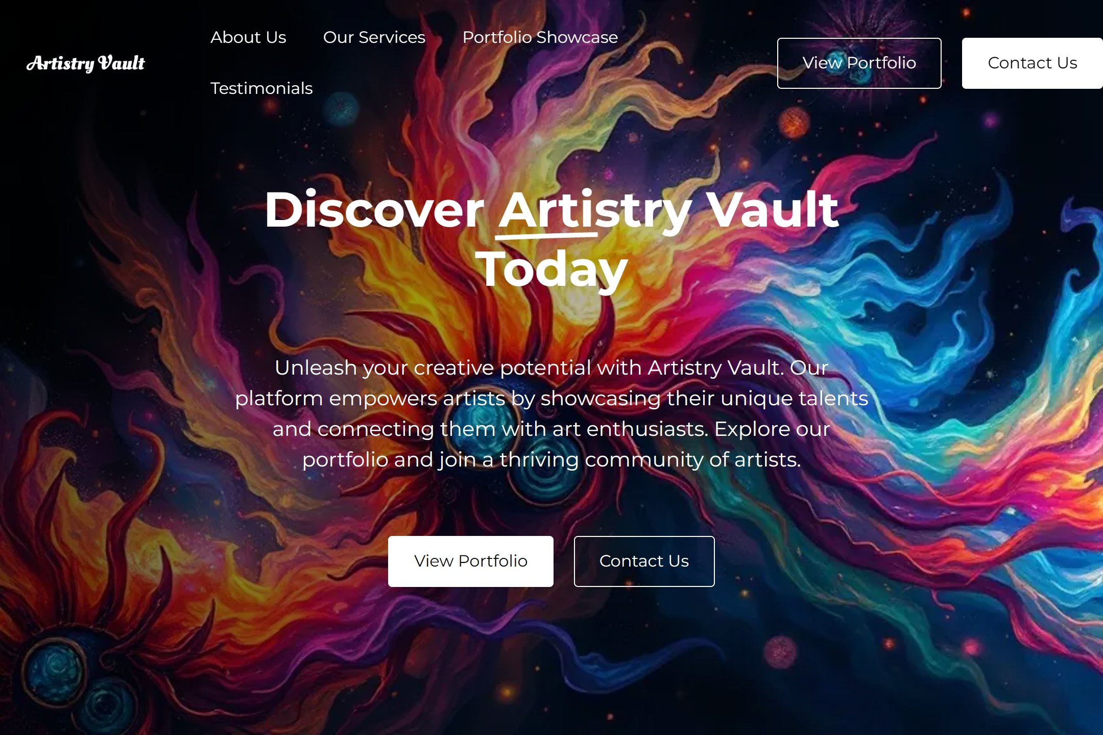 Drawing portfolio website template