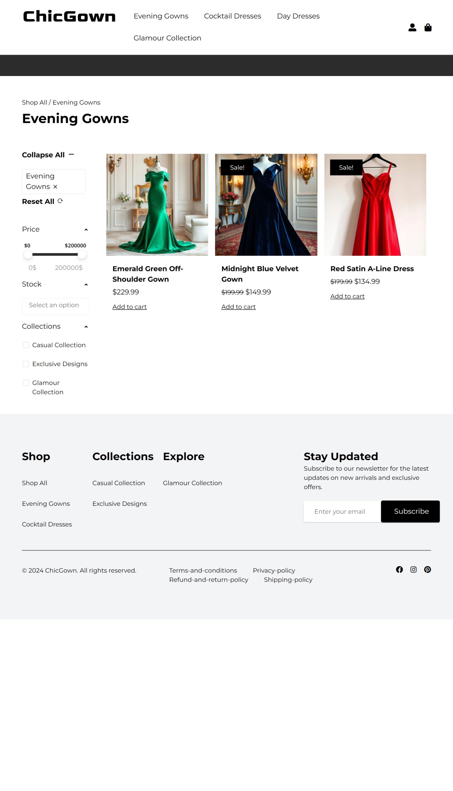Evening Gowns