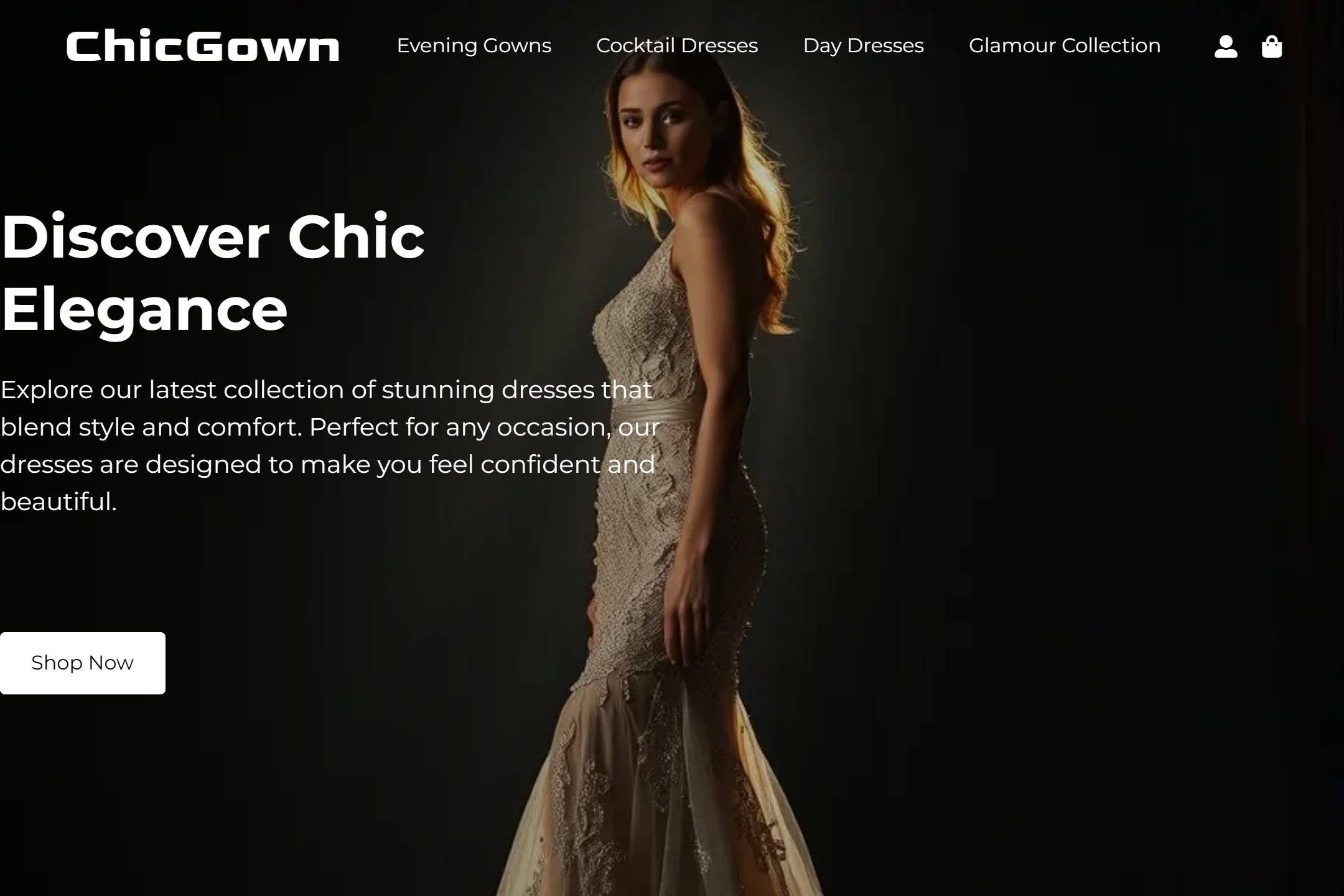 Dress shop website template