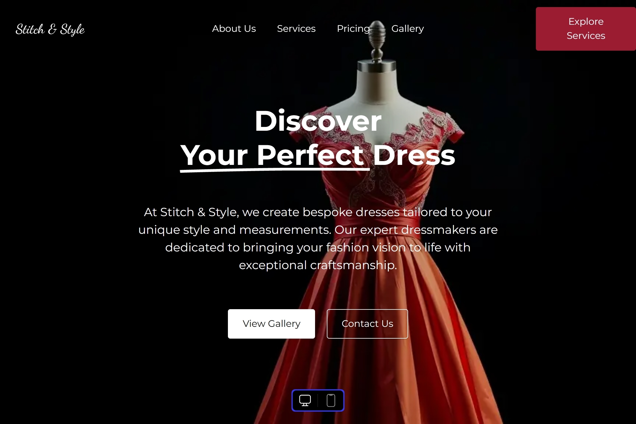 Dressmaker website template