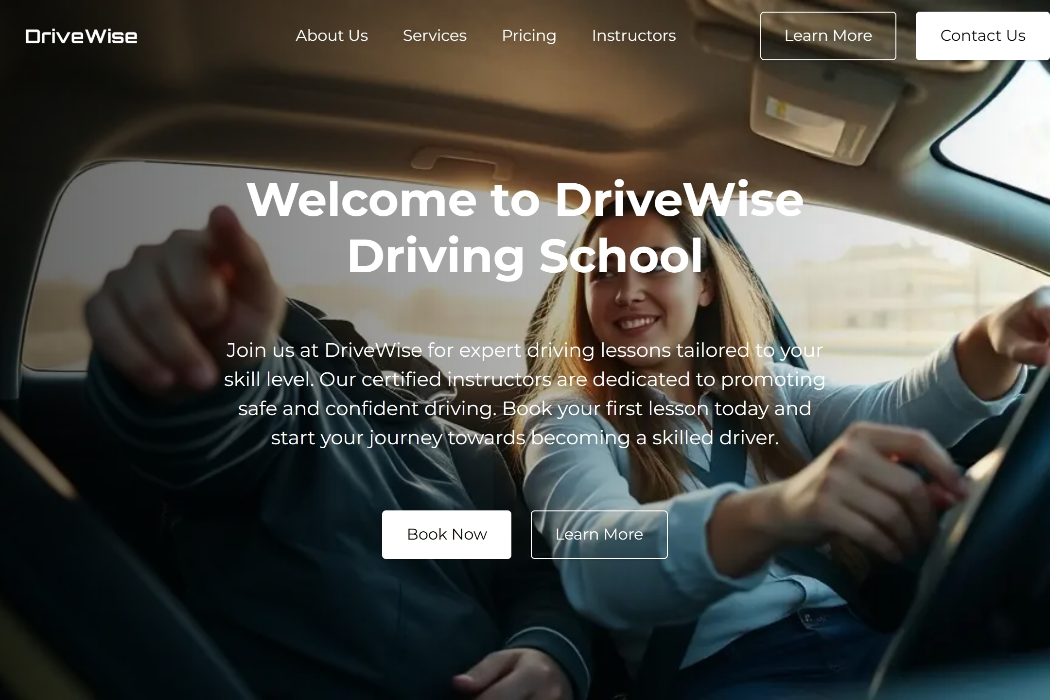 Driving School website template
