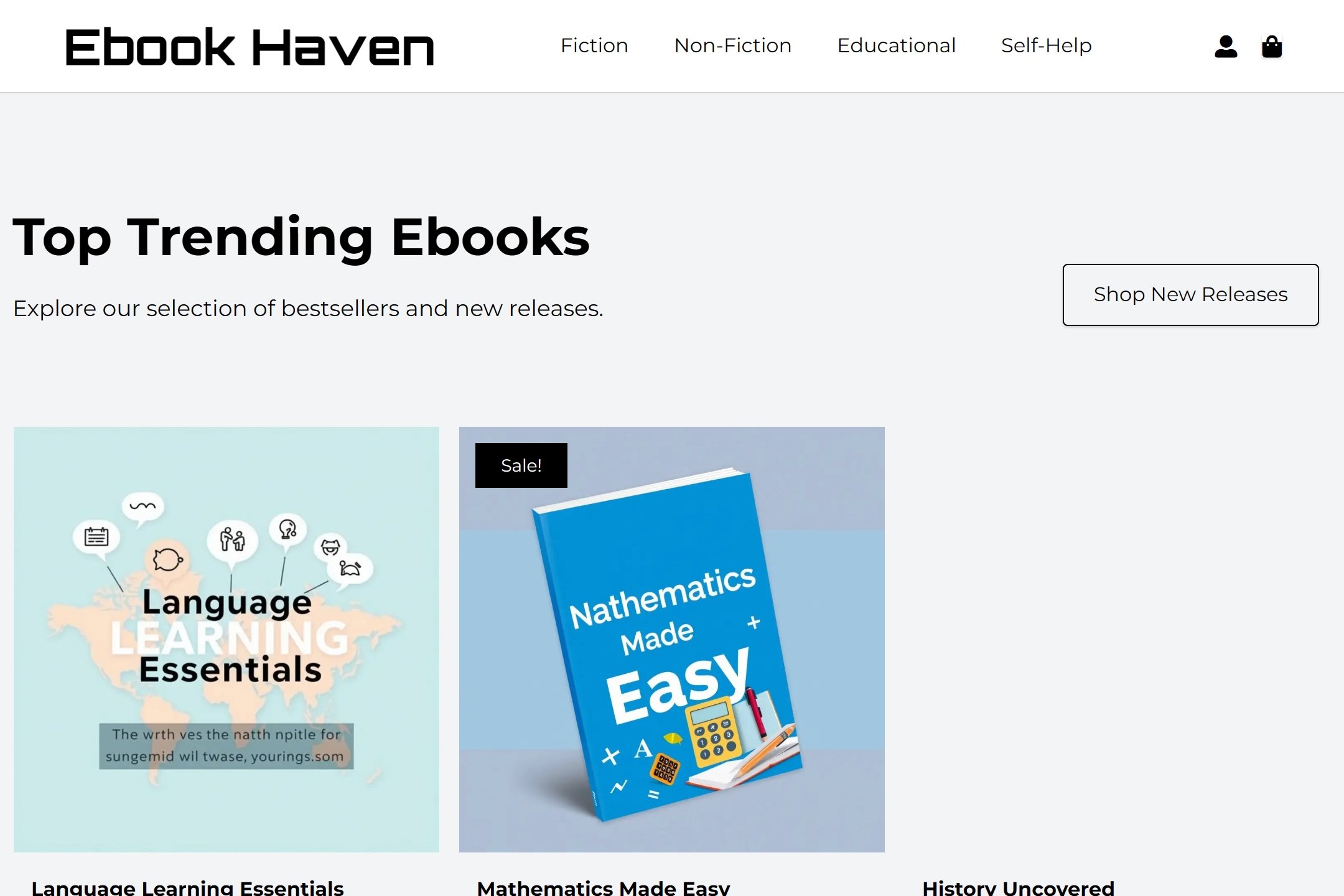 Ebook website template