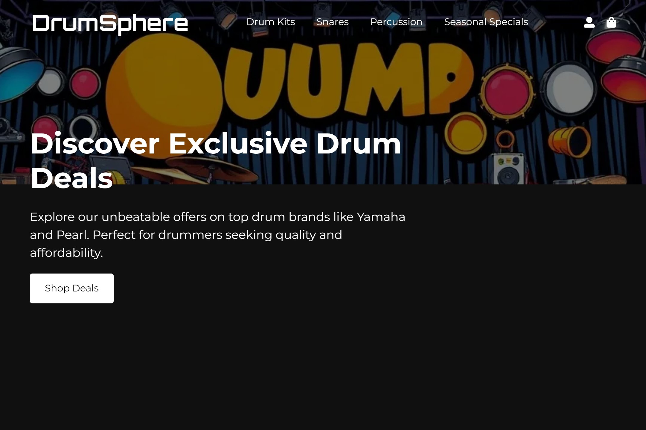 ECOM drum store website template