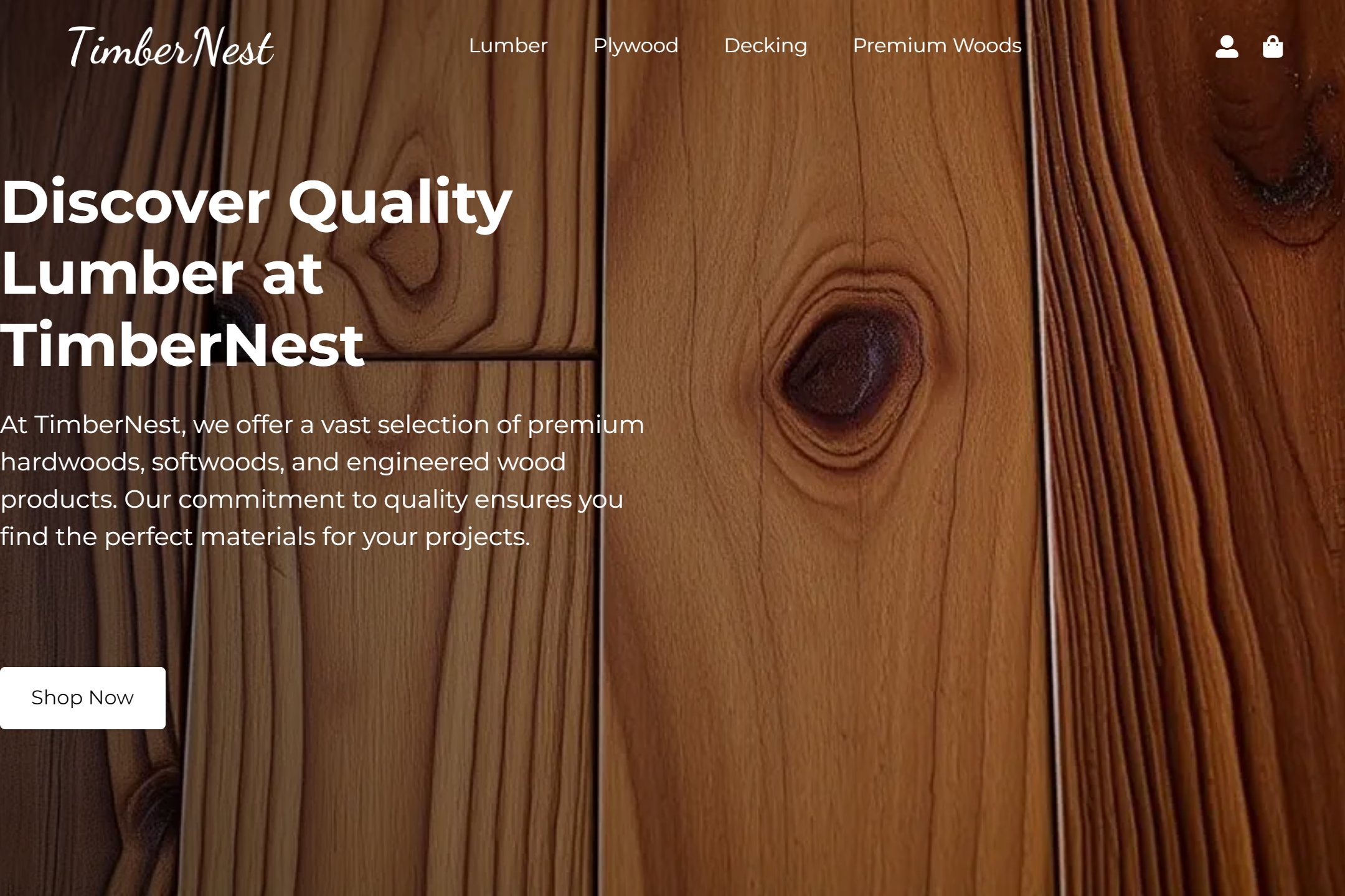 Ecom lumber store website template