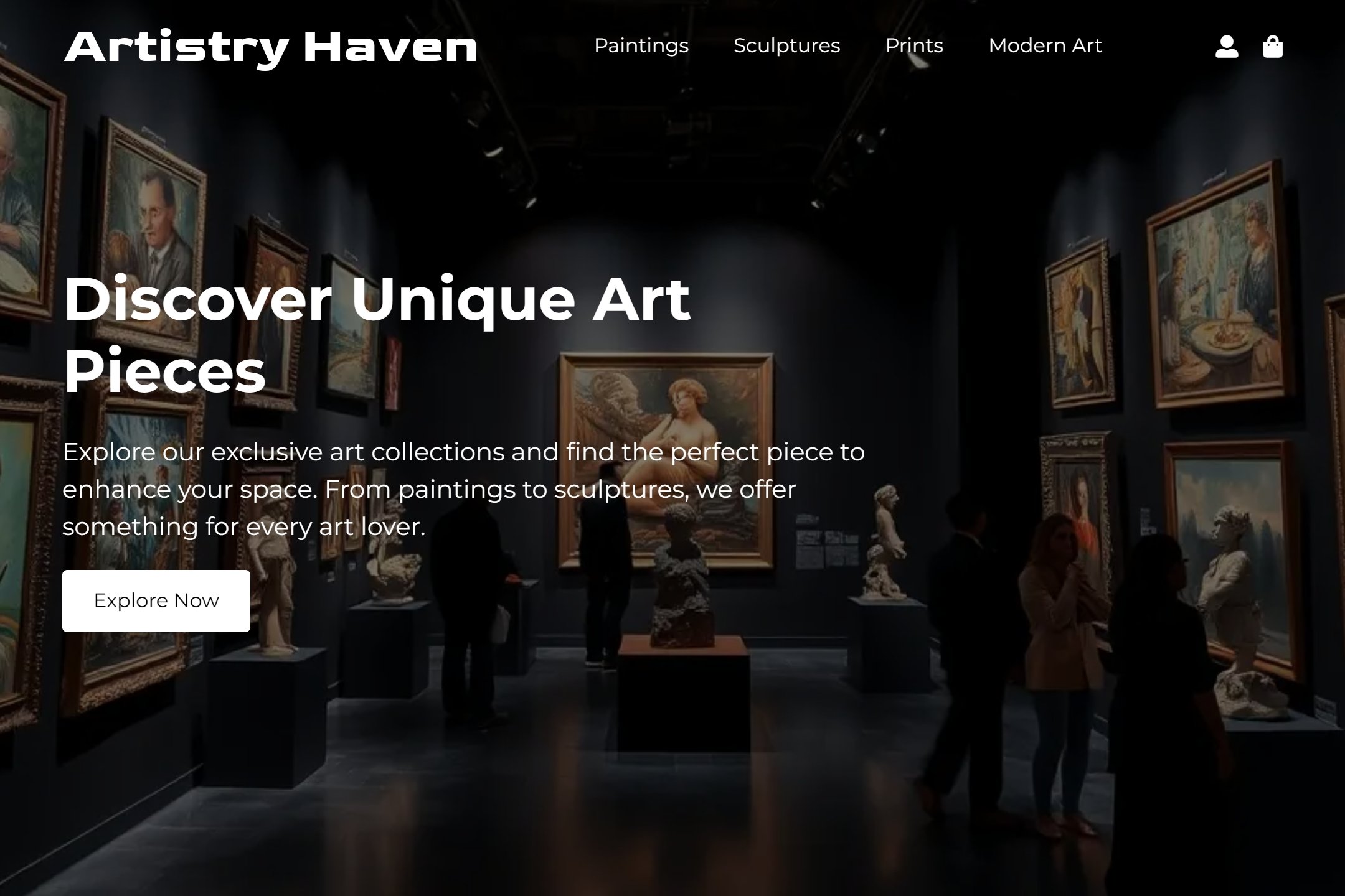 Ecommerce art store website template